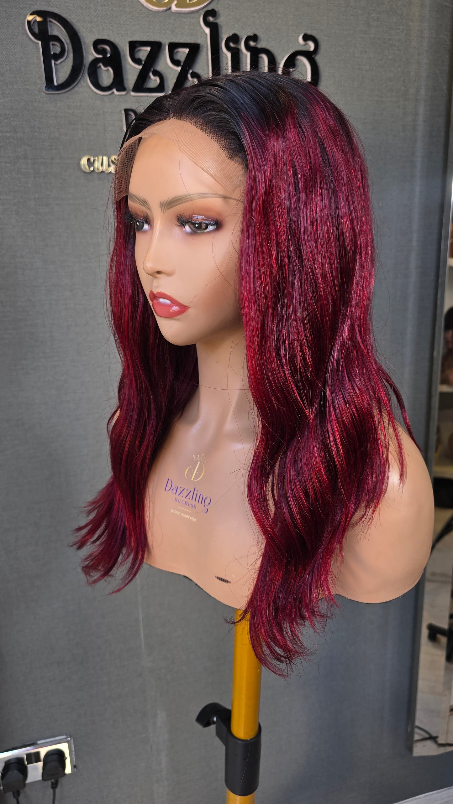 Lina 14" Raw Vietnamese hair Col: Burgundy