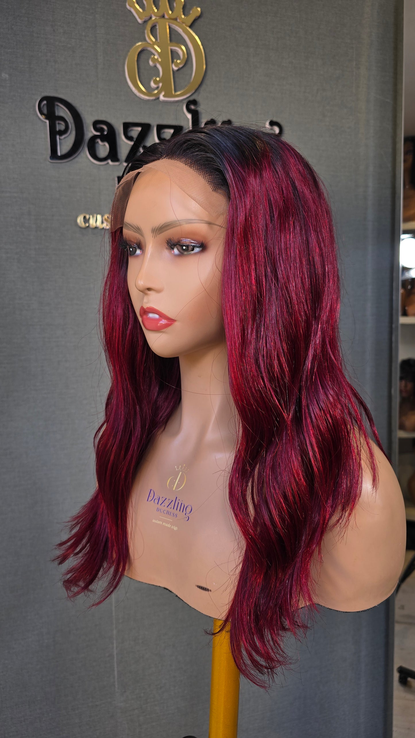 Lina 14" Raw Vietnamese hair Col: Burgundy
