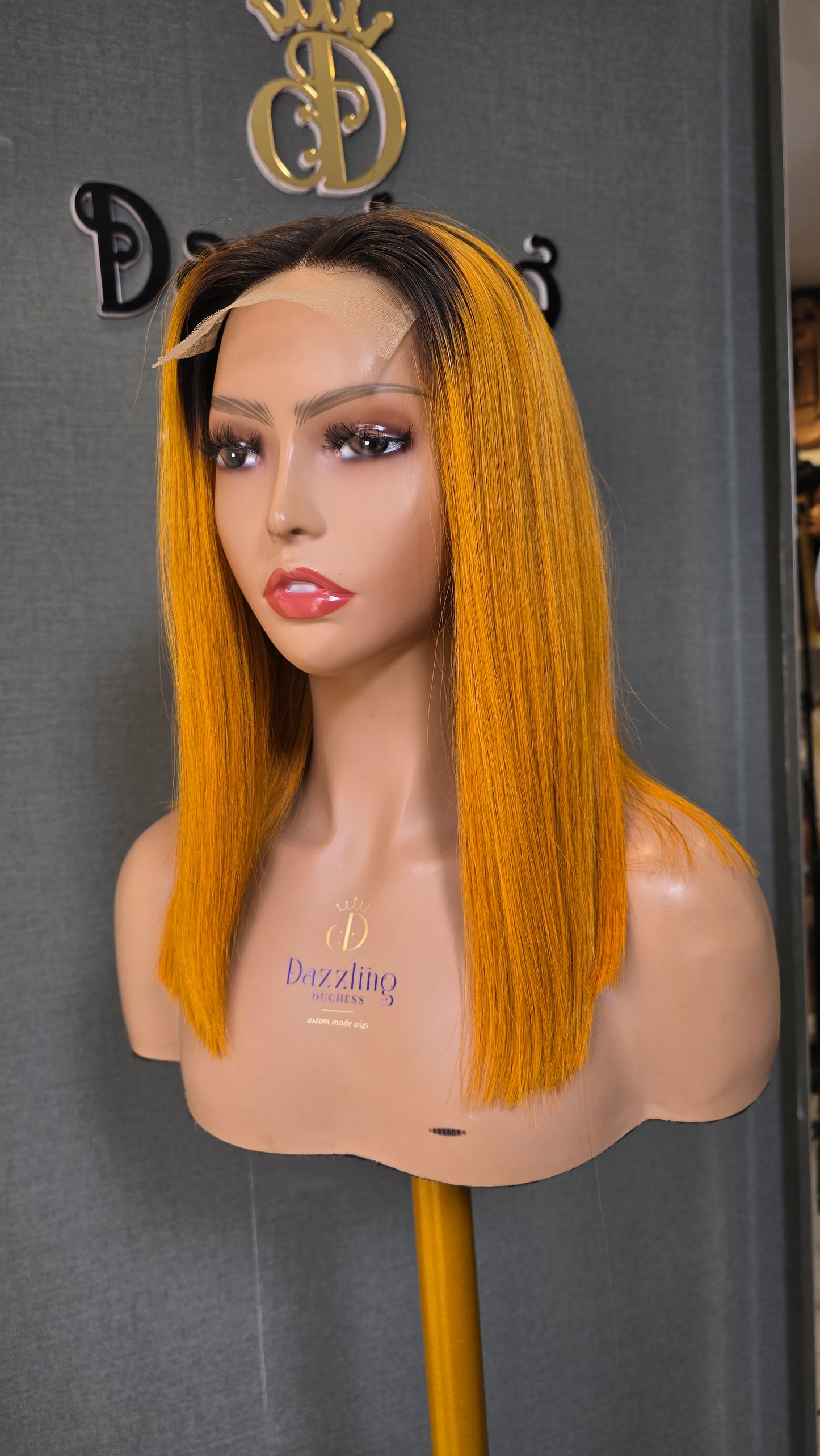 Kaycee 14" Vietnamese raw human hair Col: dark orange
