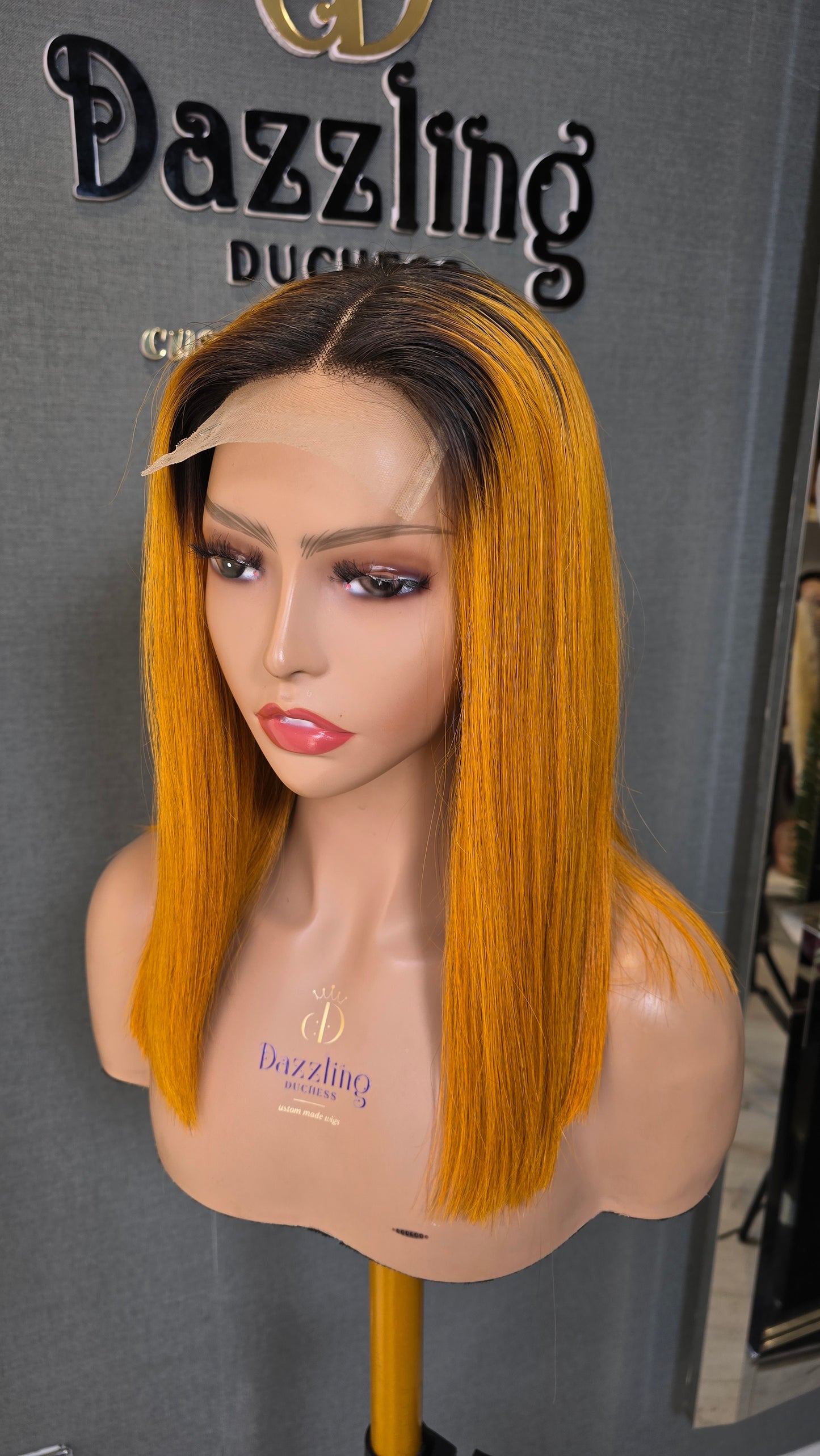 Kaycee 14" Vietnamese raw human hair Col: dark orange