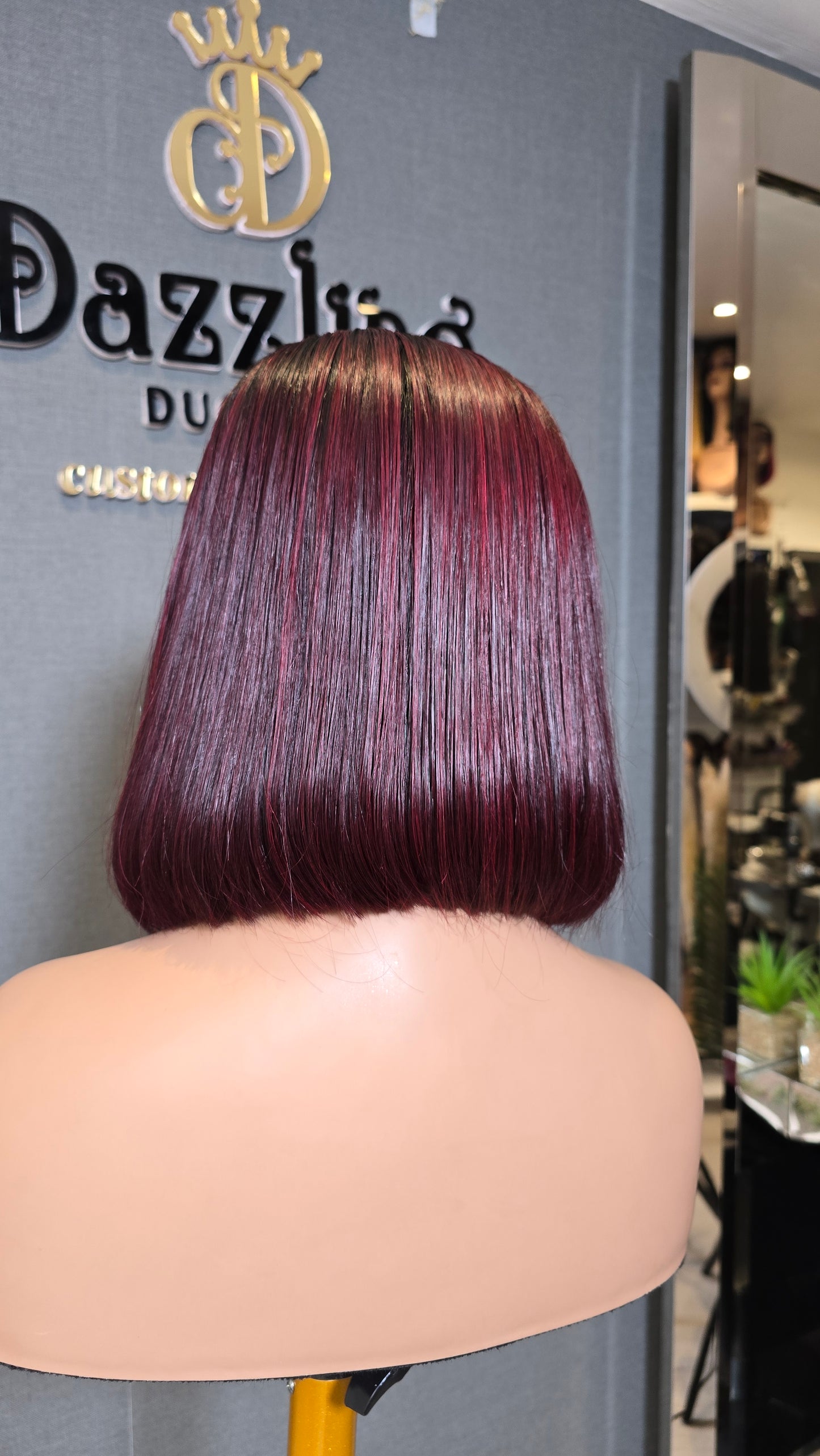 Kaycee 10" Vietnamese raw Human Hair Col: Dark burgundy