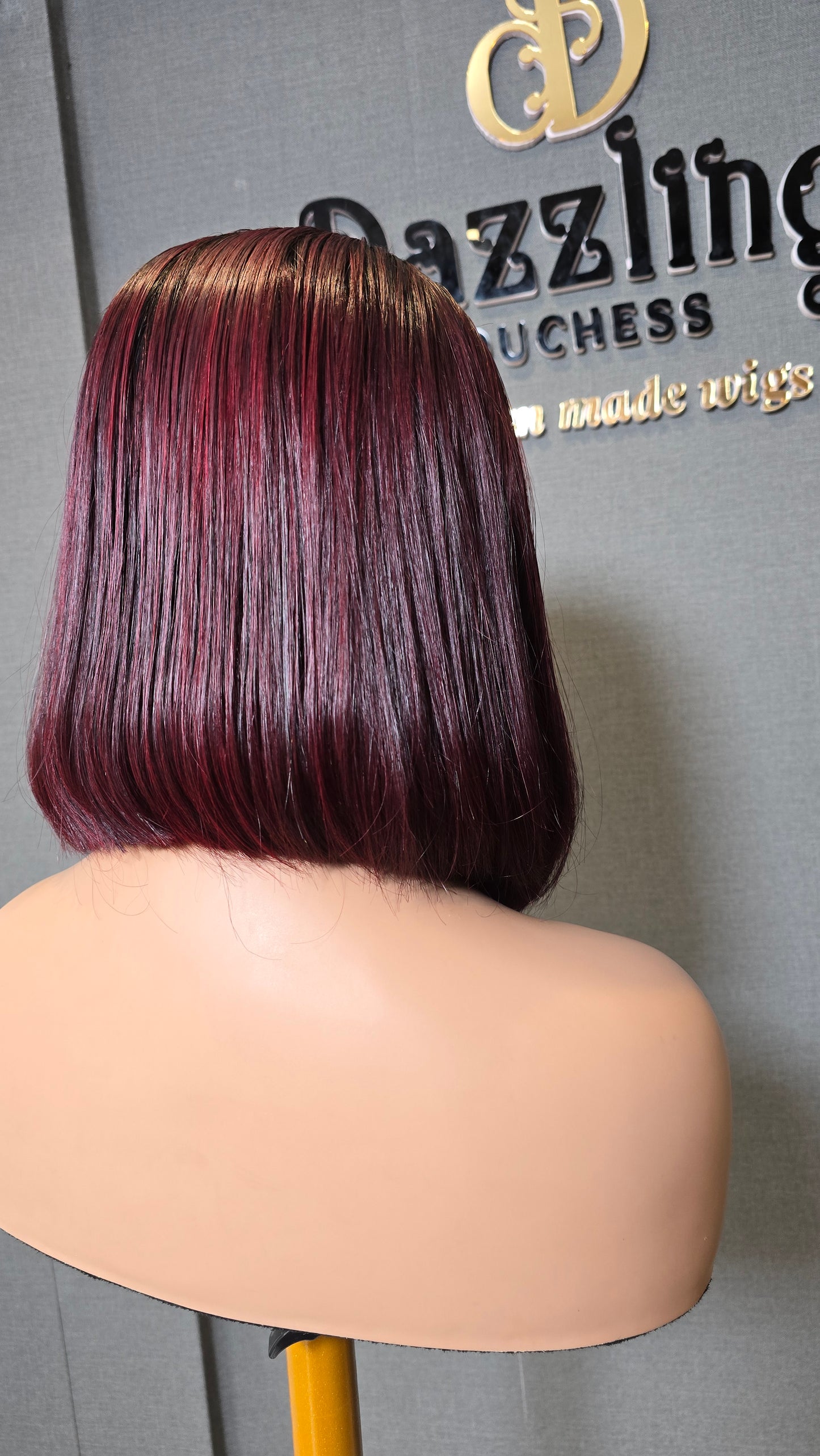 Kaycee 10" Vietnamese raw Human Hair Col: Dark burgundy