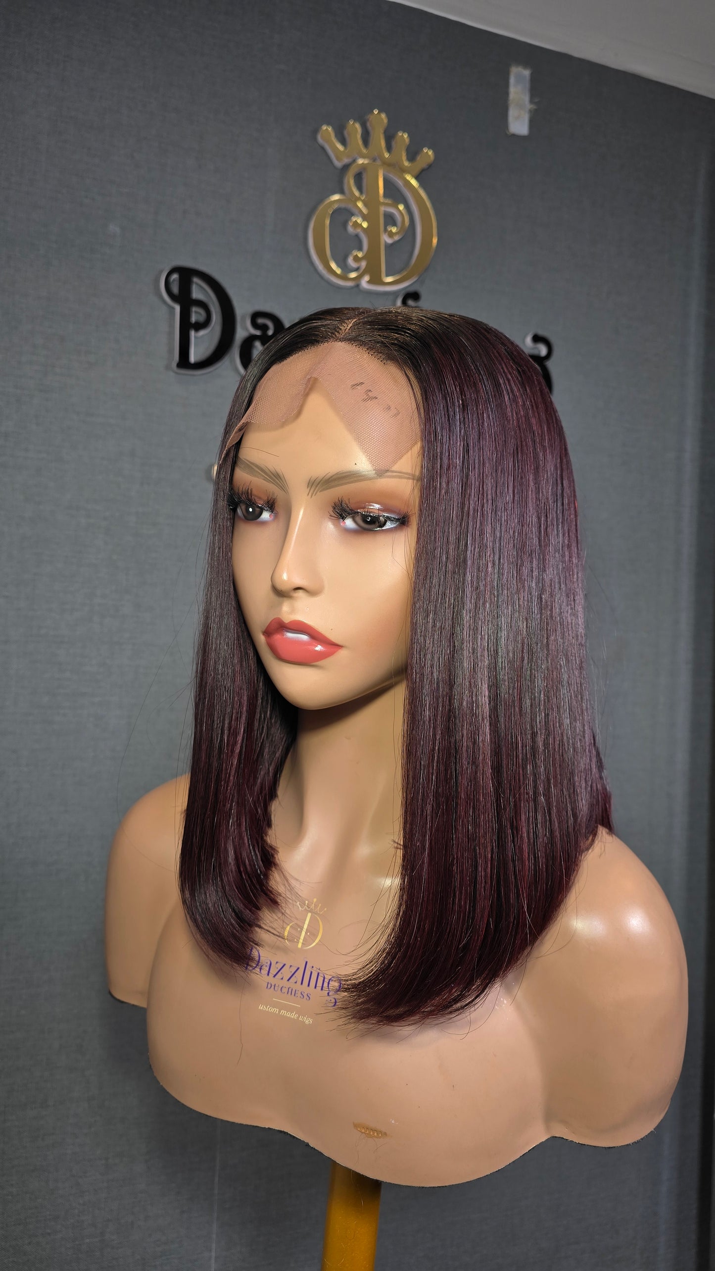 Kaycee 12" Vietnamese Raw human hair Col: Dark burgundy