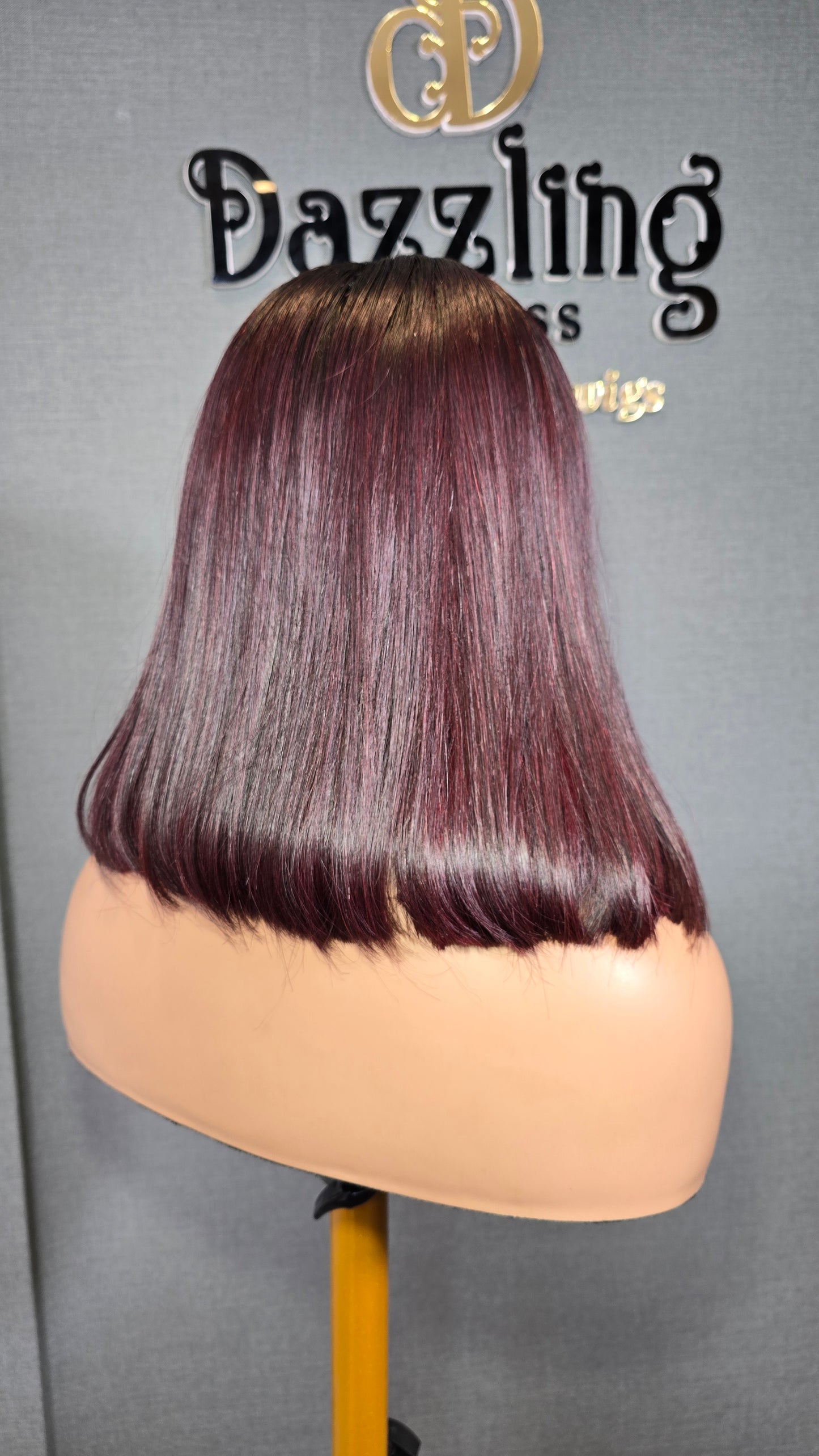 Kaycee 12" Vietnamese Raw human hair Col: Dark burgundy