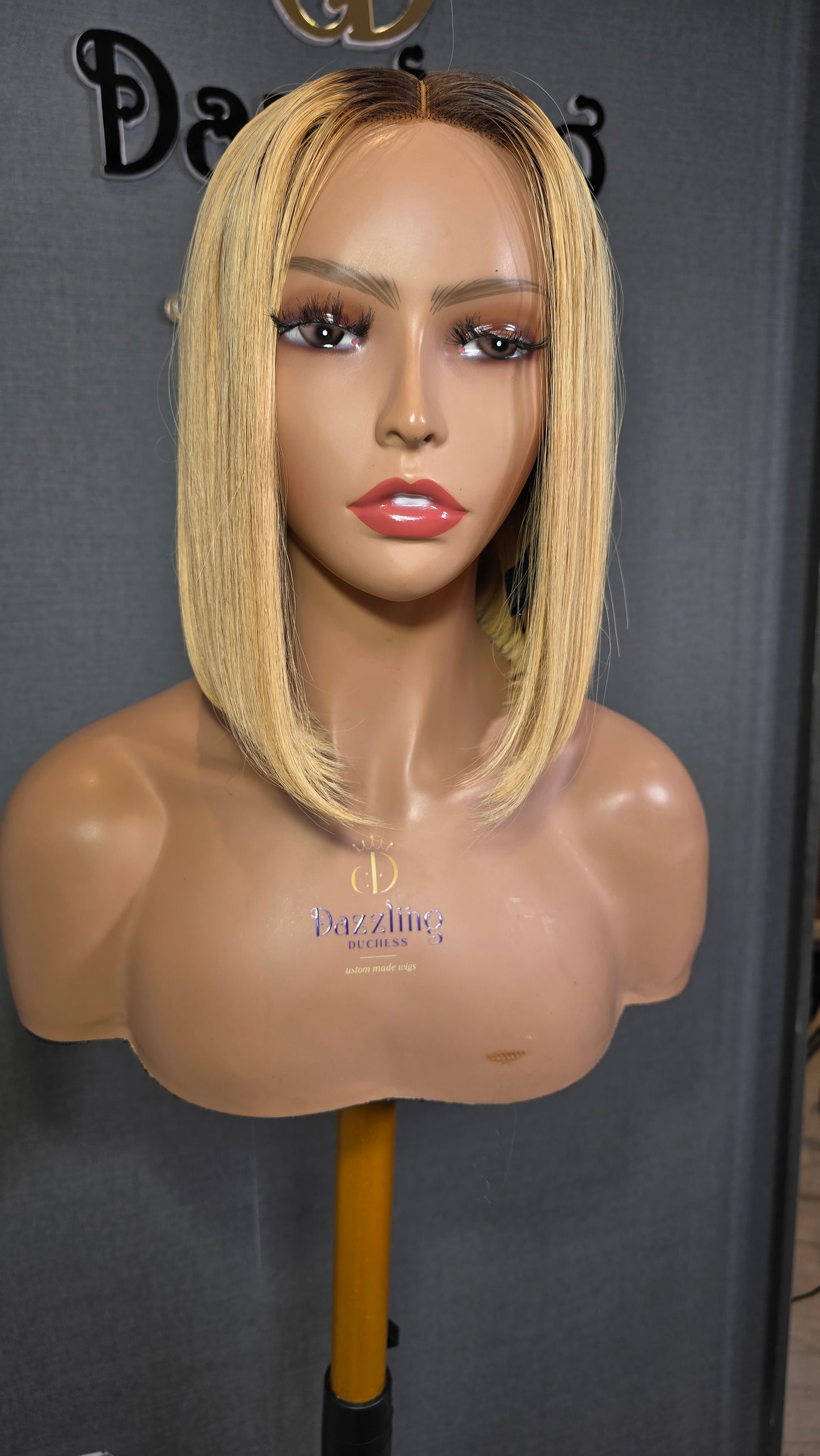 KAYCEE 10" Vietnamese raw human hair Col: 1b/613(blonde)