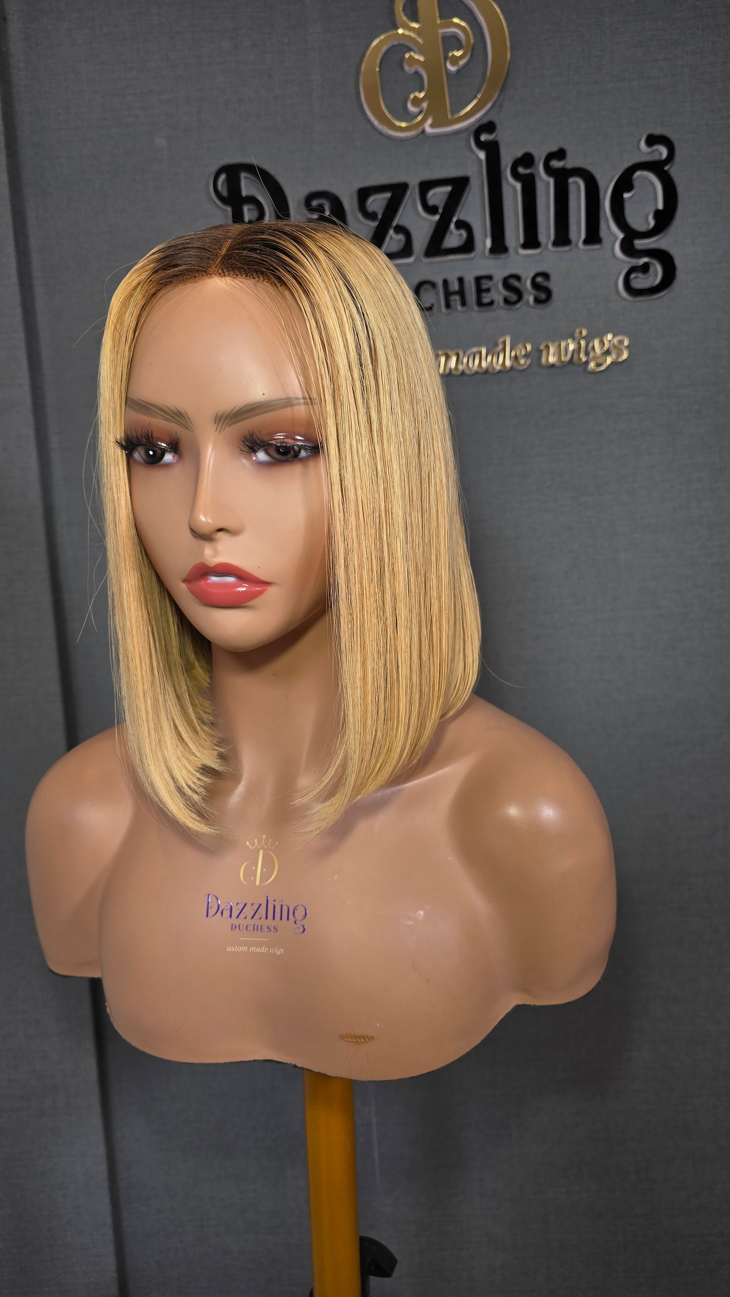 KAYCEE 10" Vietnamese raw human hair Col: 1b/613(blonde)