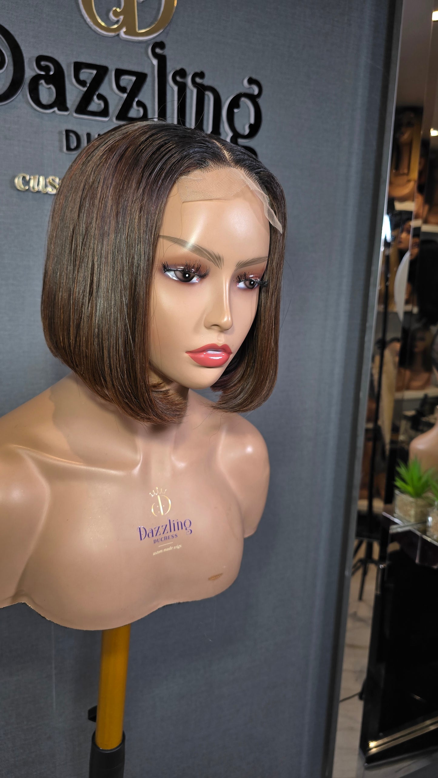 Kaycee 8" Vietnamese Raw human hair Col: Chestnut brown