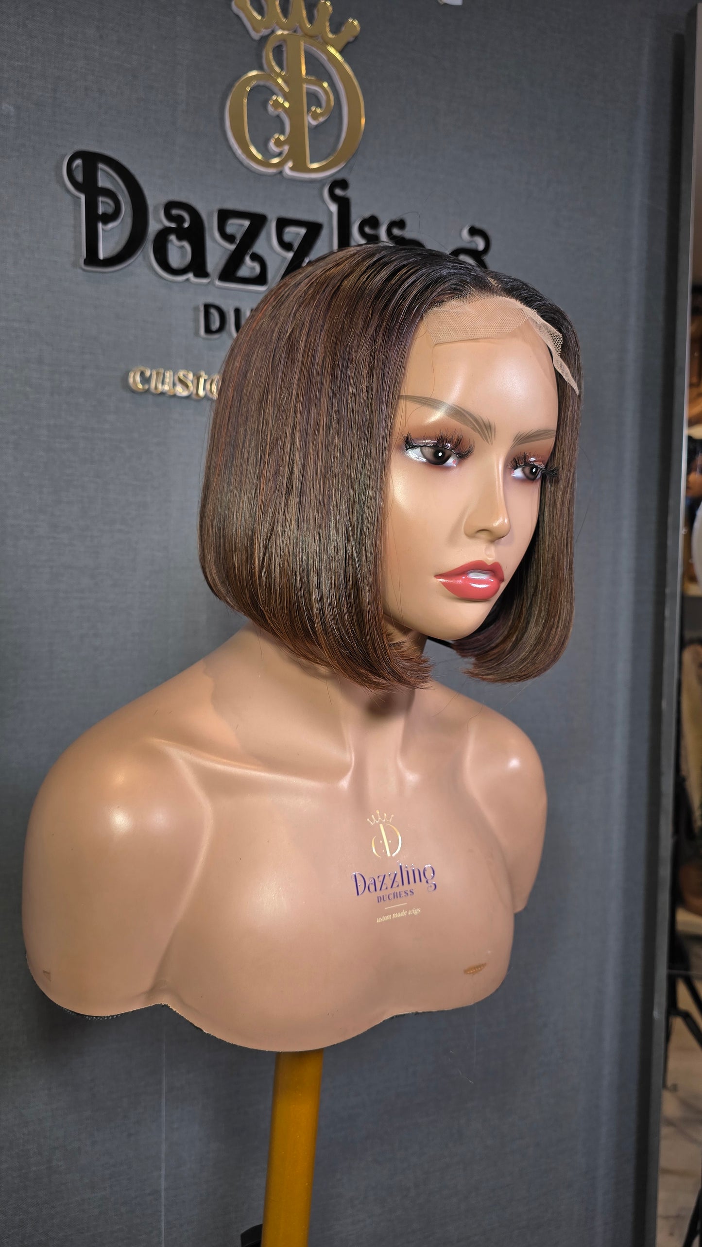 Kaycee 8" Vietnamese Raw human hair Col: Chestnut brown