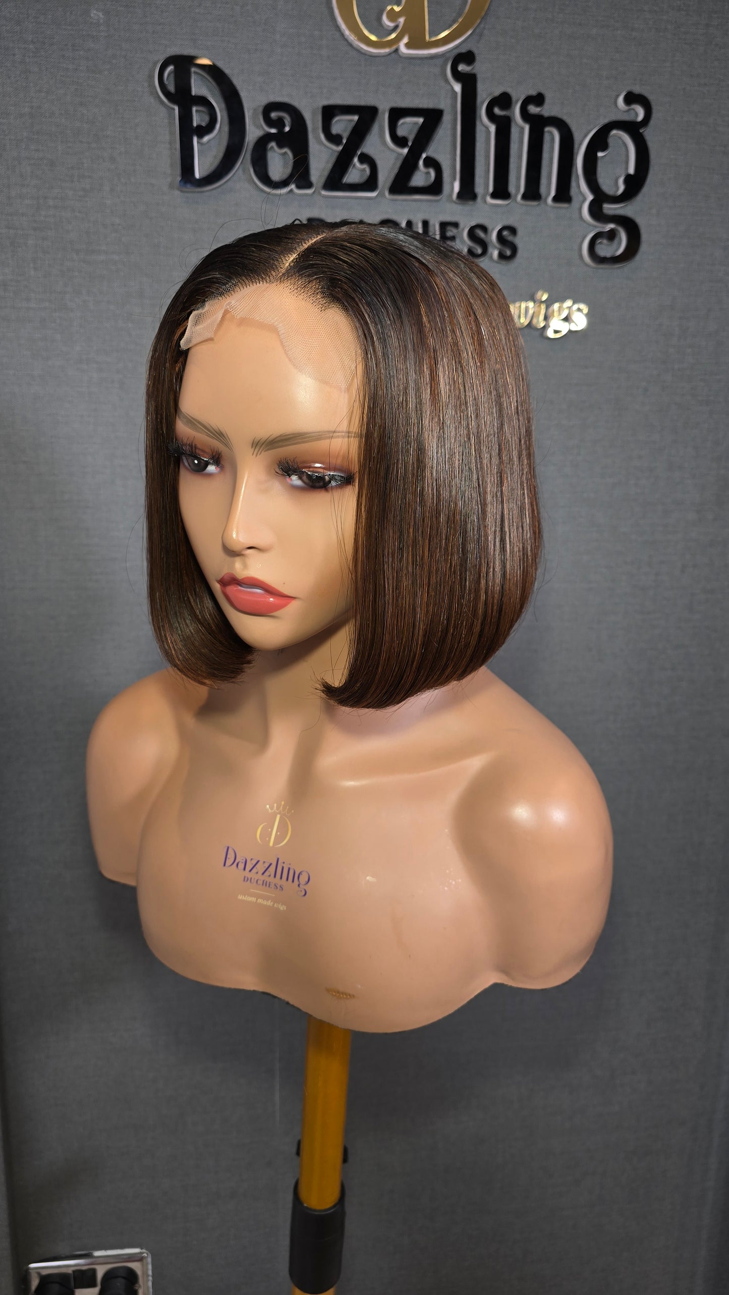 Kaycee 8" Vietnamese Raw human hair Col: Chestnut brown