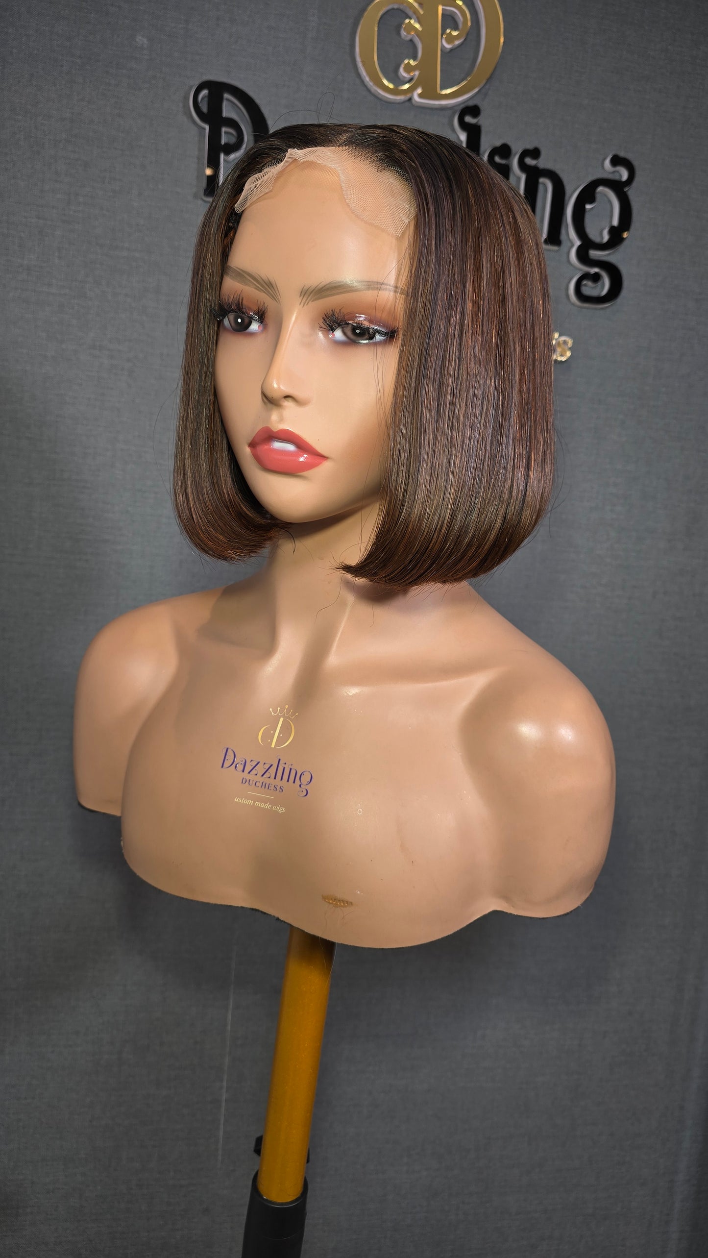 Kaycee 8" Vietnamese Raw human hair Col: Chestnut brown