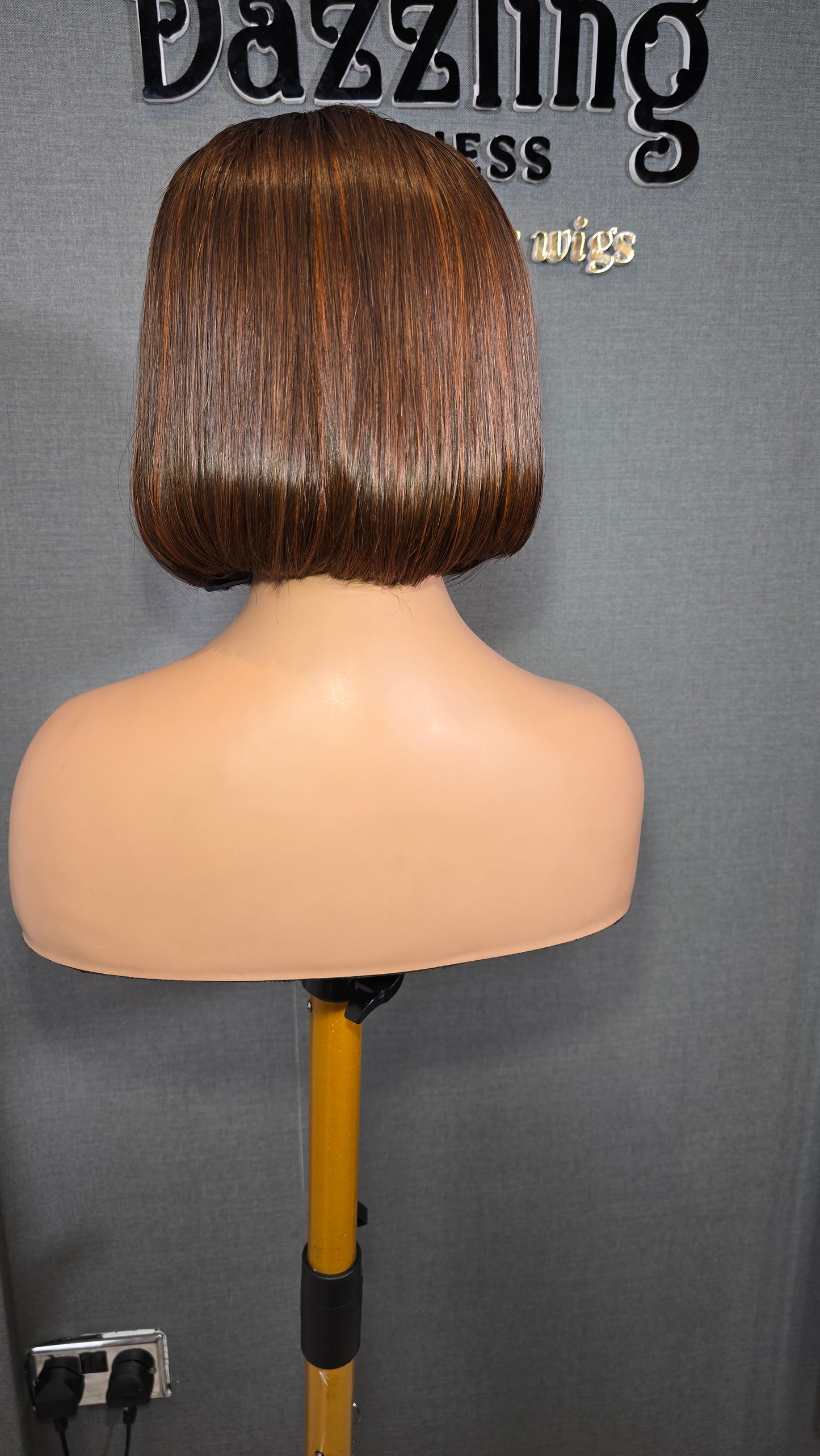 Kaycee 8" Vietnamese Raw human hair Col: Chestnut brown