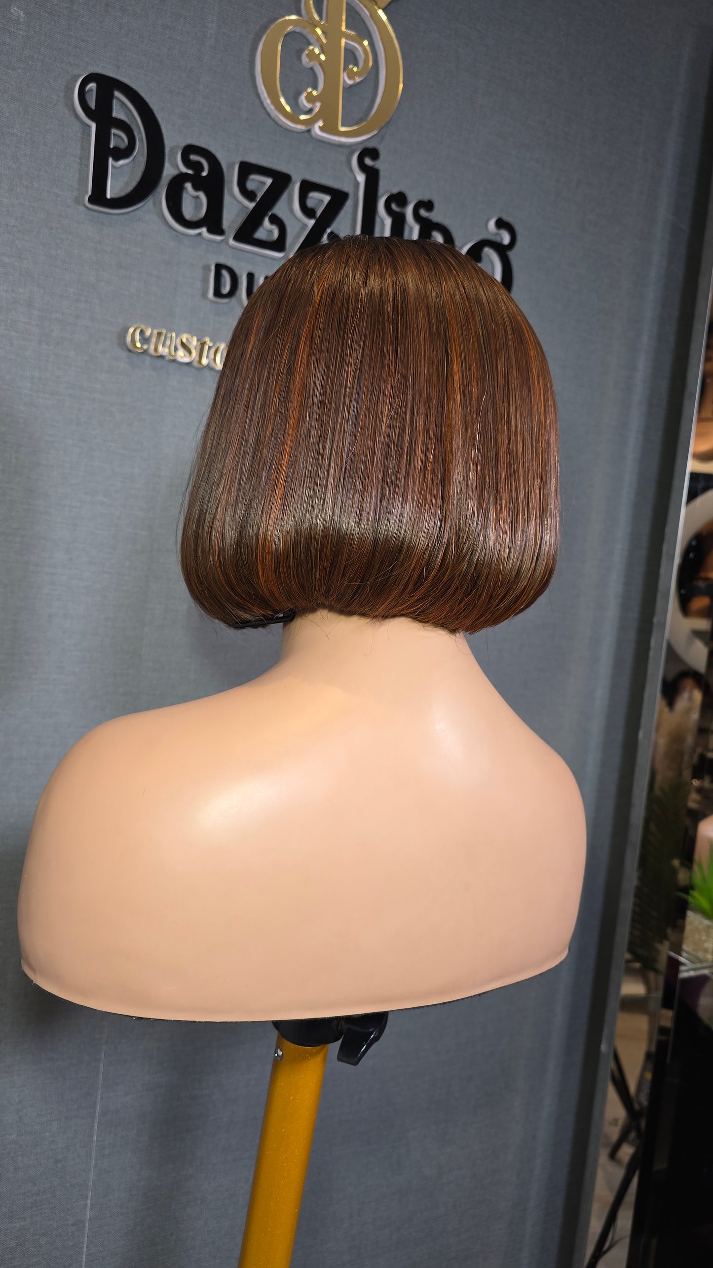 Kaycee 8" Vietnamese Raw human hair Col: Chestnut brown