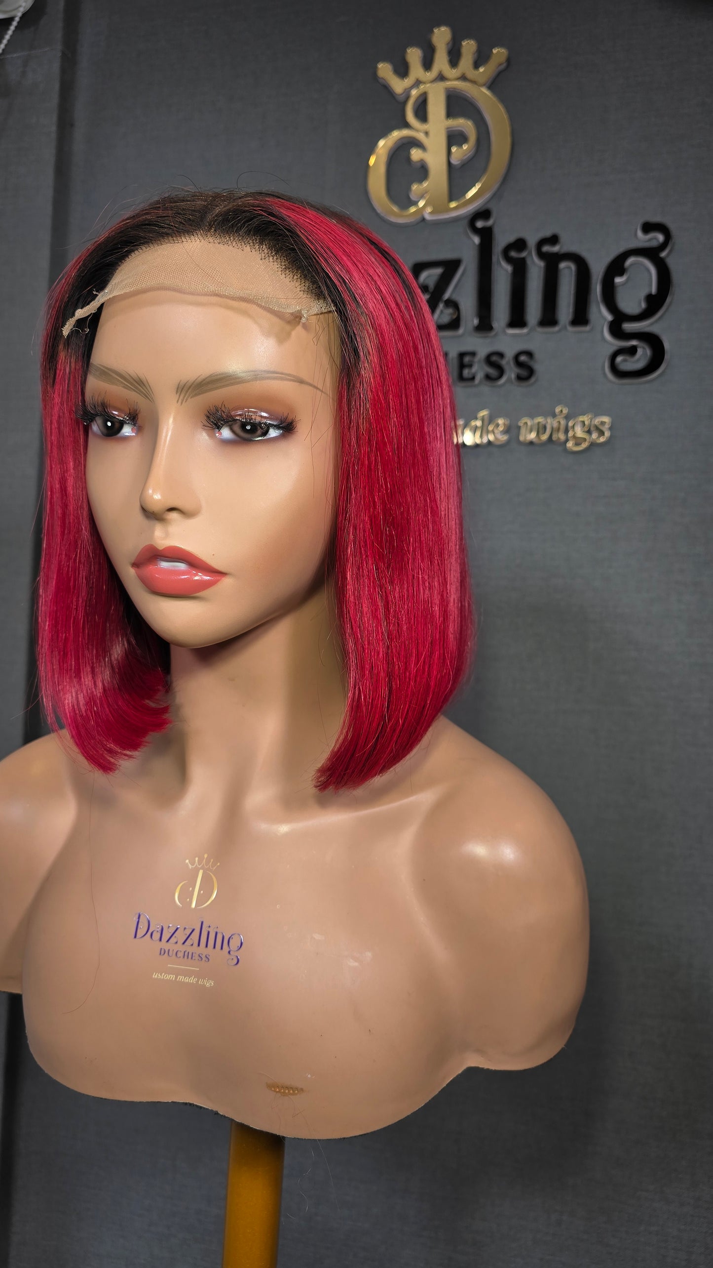 Kaycee 10" Raw Virgin hair Col: 1b/red hot
