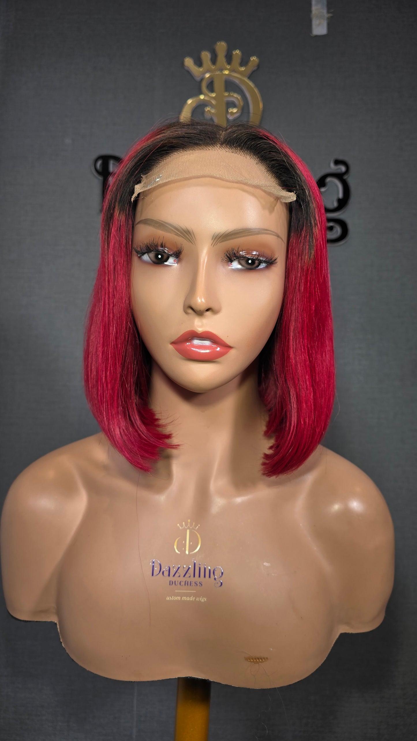Kaycee 10" Raw Virgin hair Col: 1b/red hot