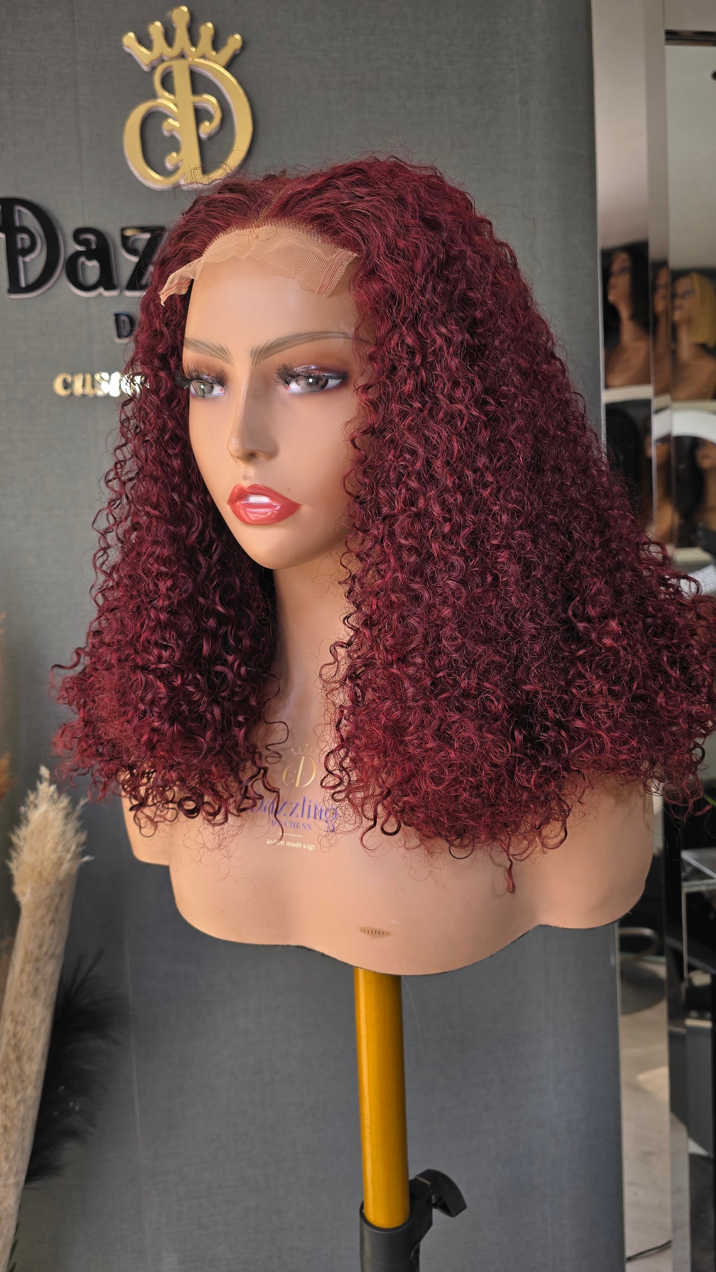 Poatia 14" Raw virgin human hair Col: Burgundy