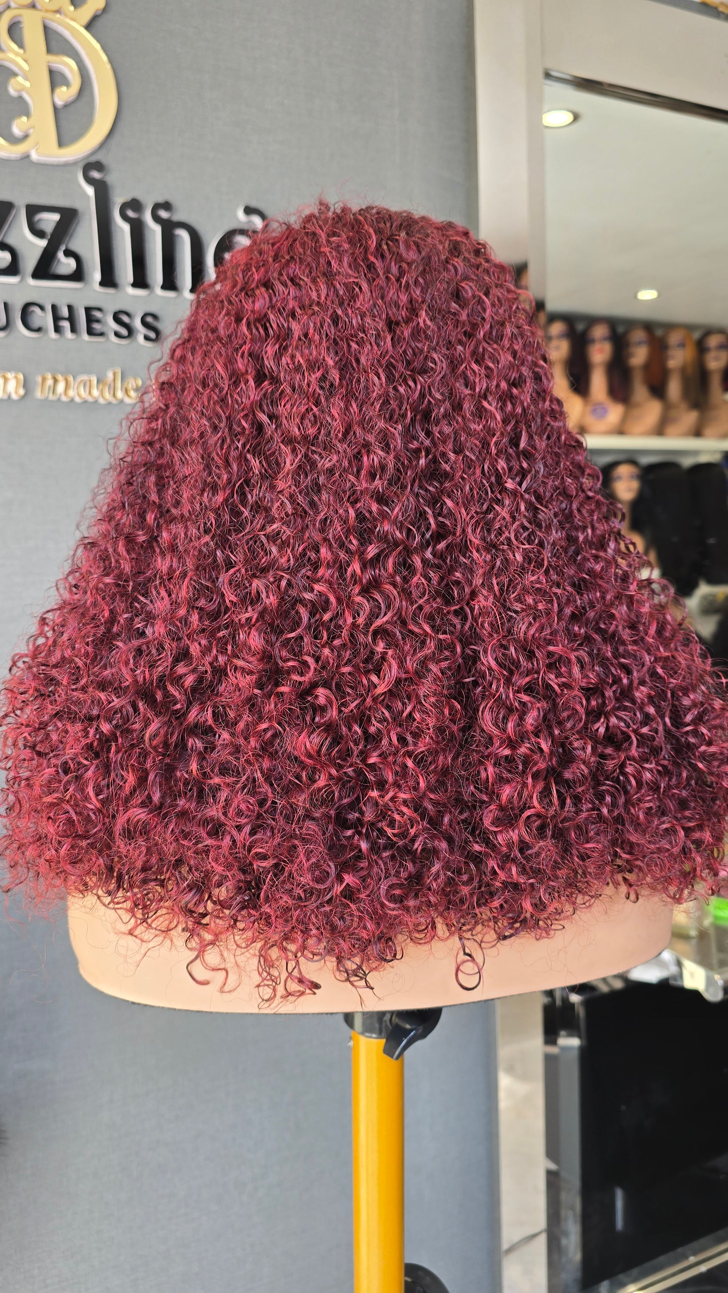 Poatia 14" Raw virgin human hair Col: Burgundy