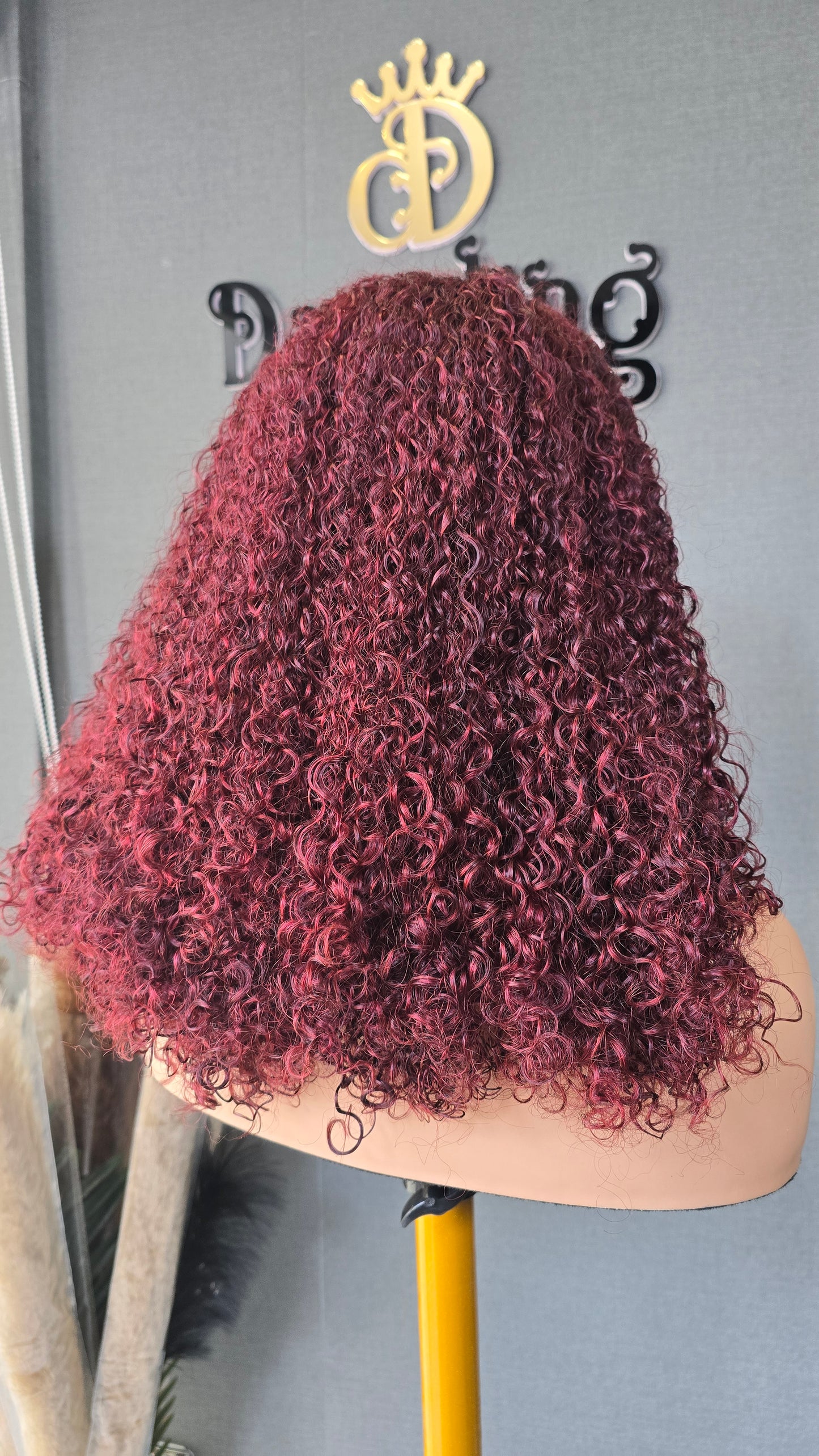Poatia 14" Raw virgin human hair Col: Burgundy