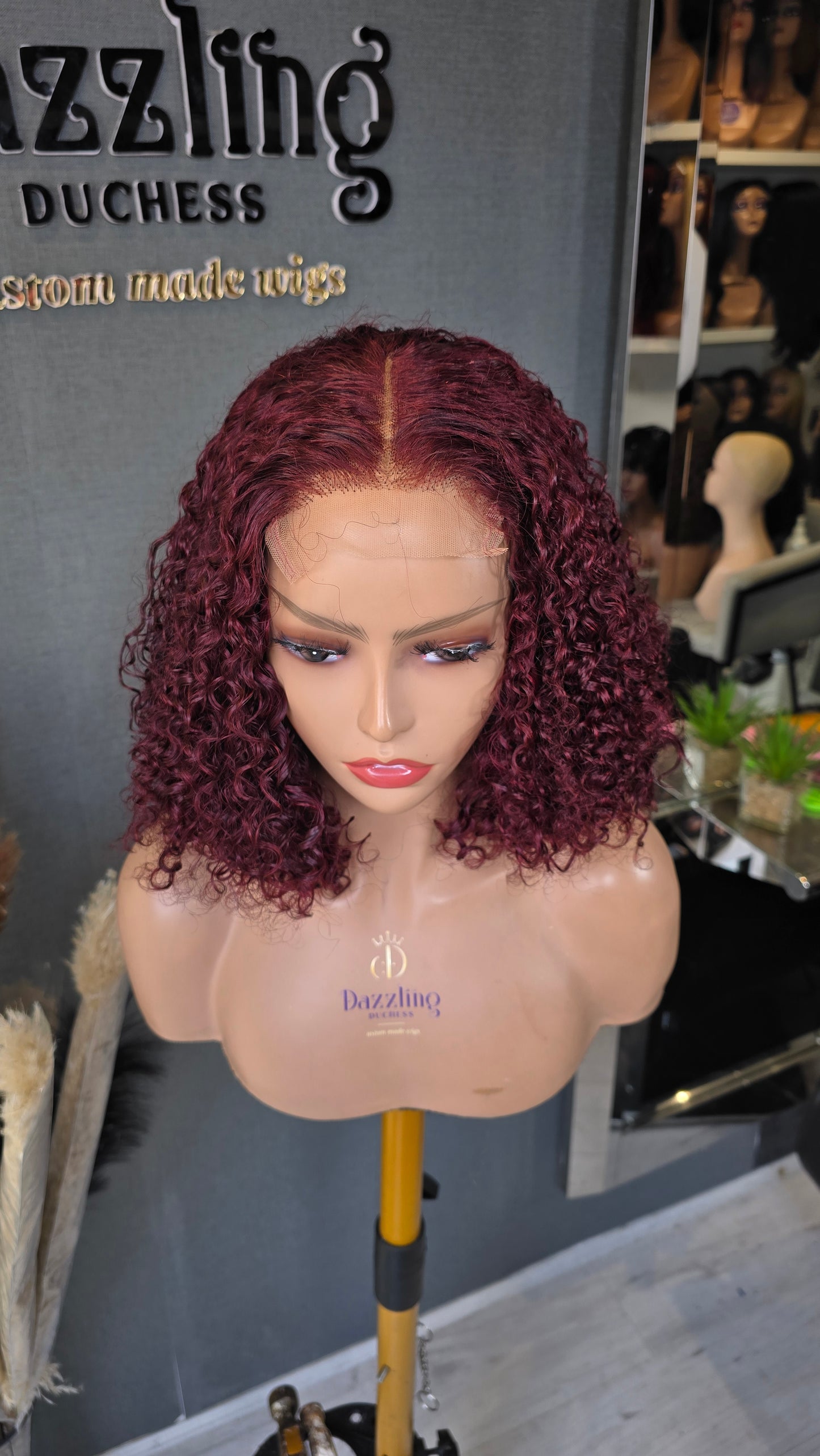 POATIA 10" Raw Virgin human hair Col: Dark burgundy