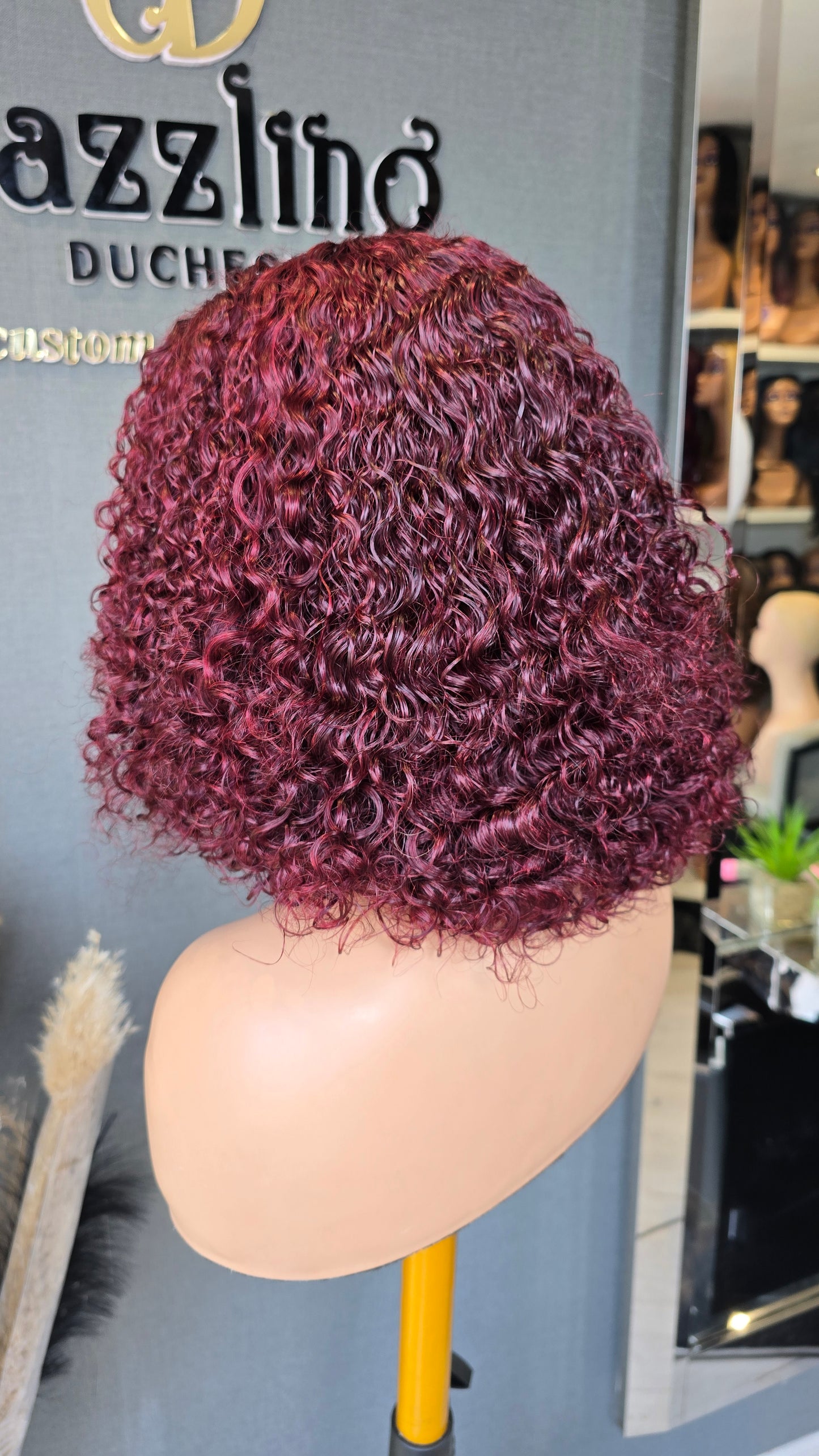 POATIA 10" Raw Virgin human hair Col: Dark burgundy