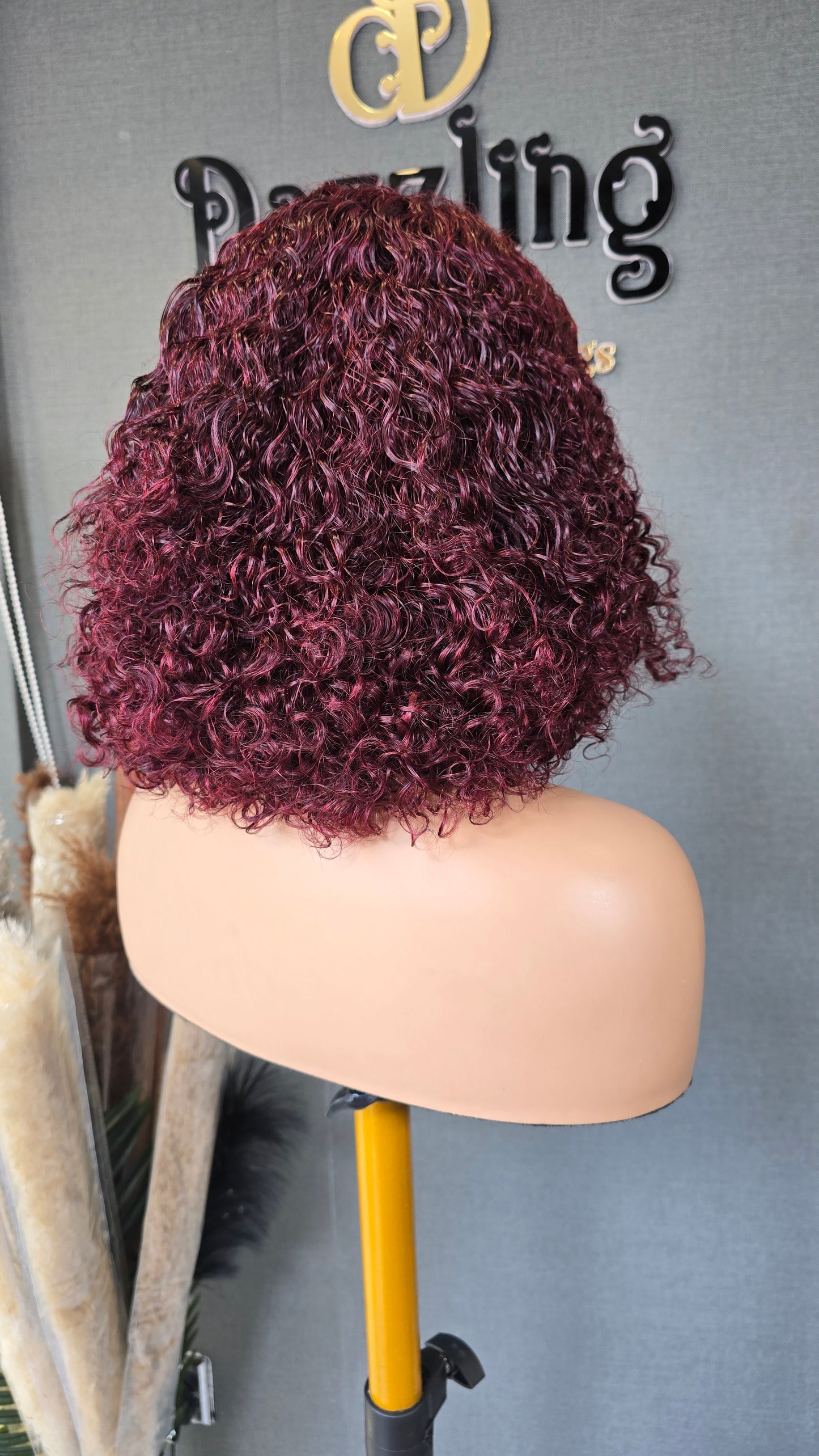 POATIA 10" Raw Virgin human hair Col: Dark burgundy