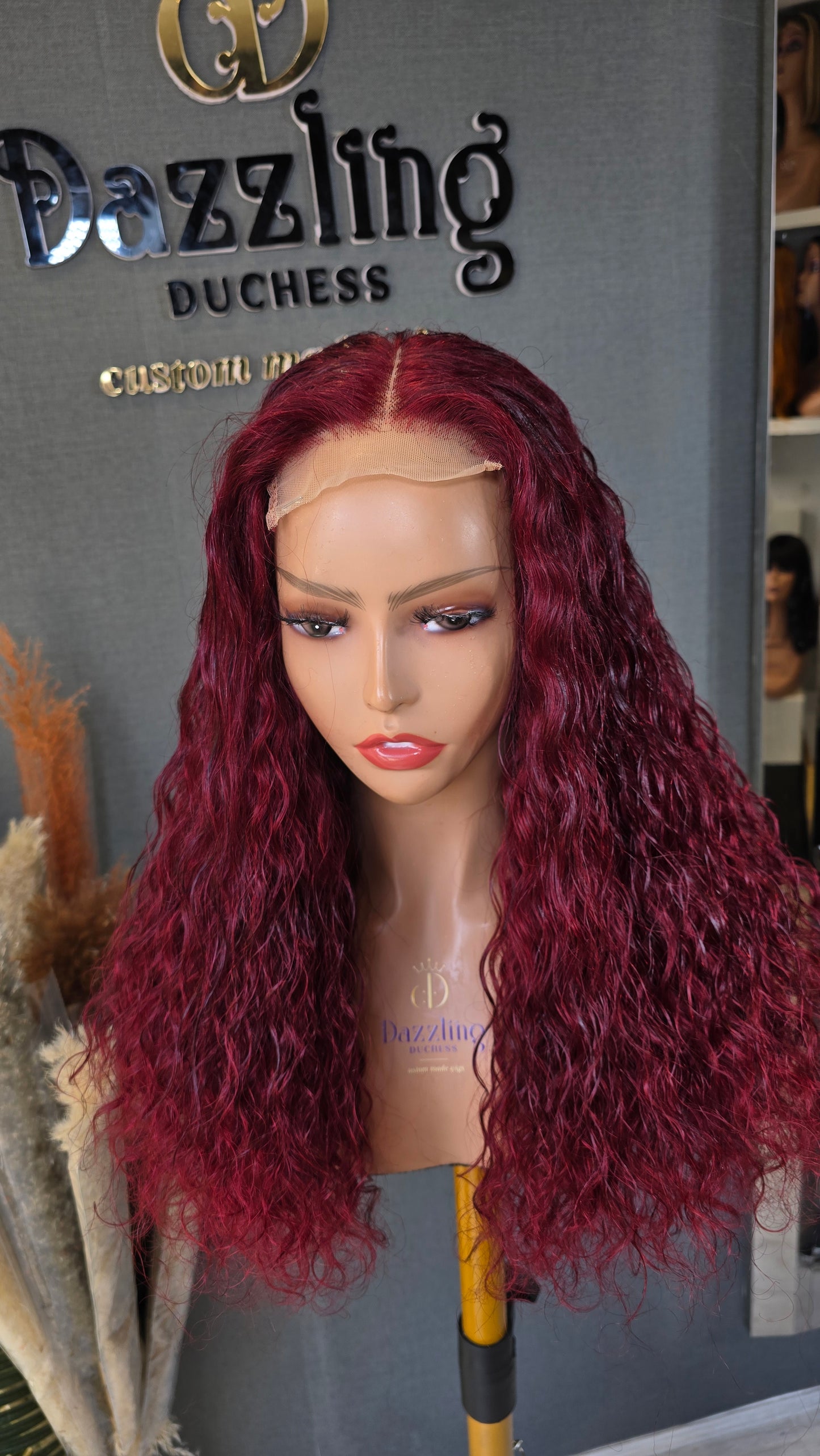LETICIA 16" Raw virgin human hair Col: Burgundy