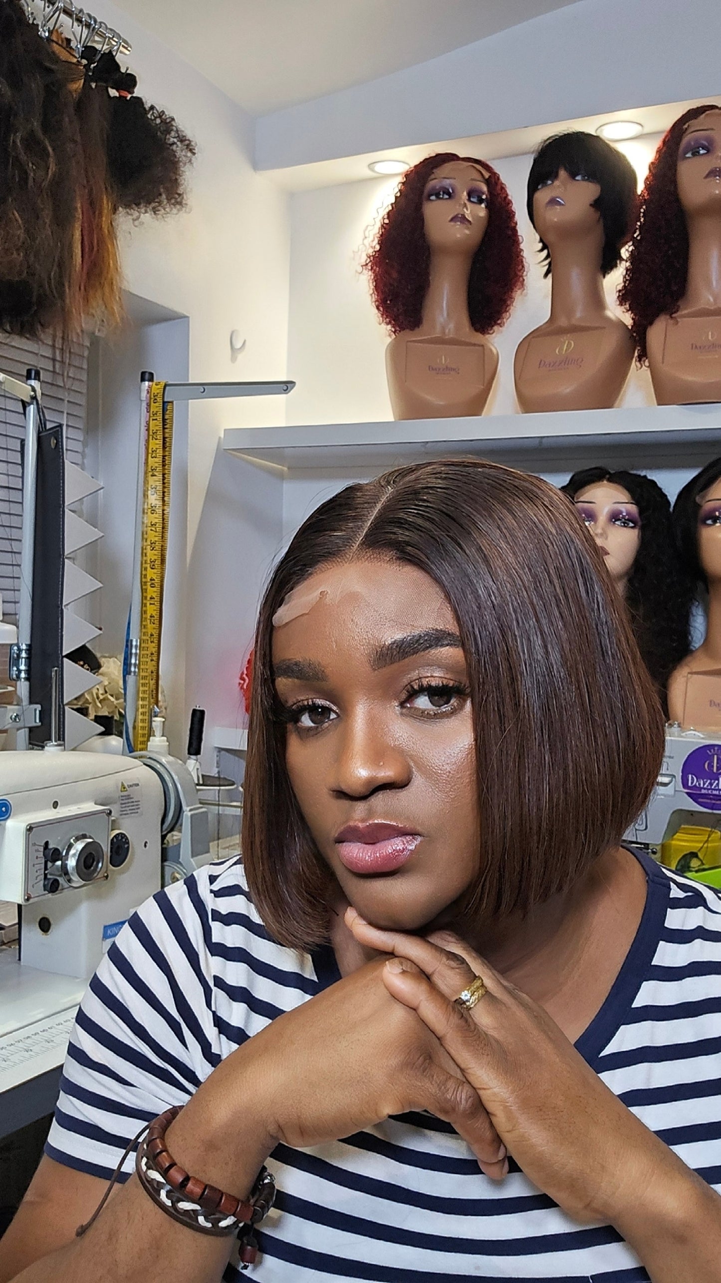 Kaycee 8" Vietnamese Raw human hair Col: Chestnut brown