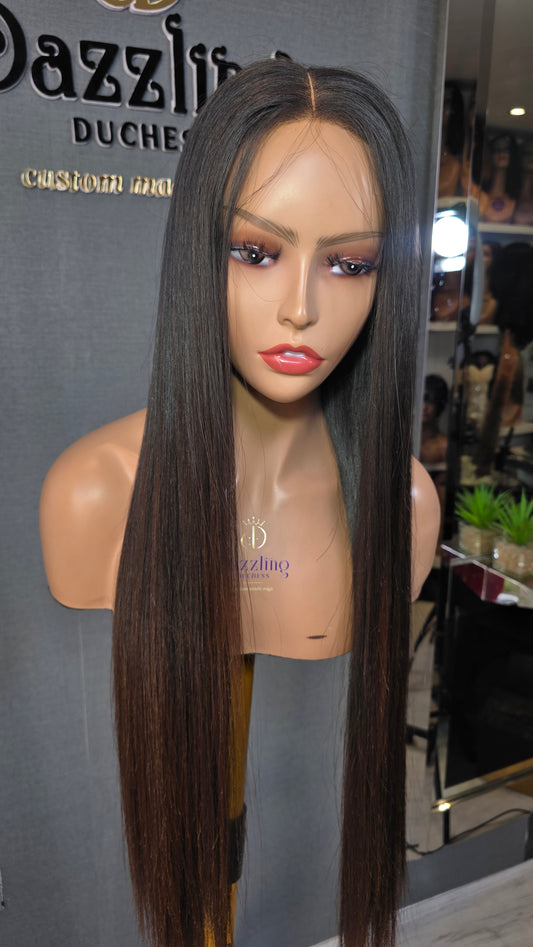 Lilly 26" (Single Donor Raw Hair) Col: Brown Tip