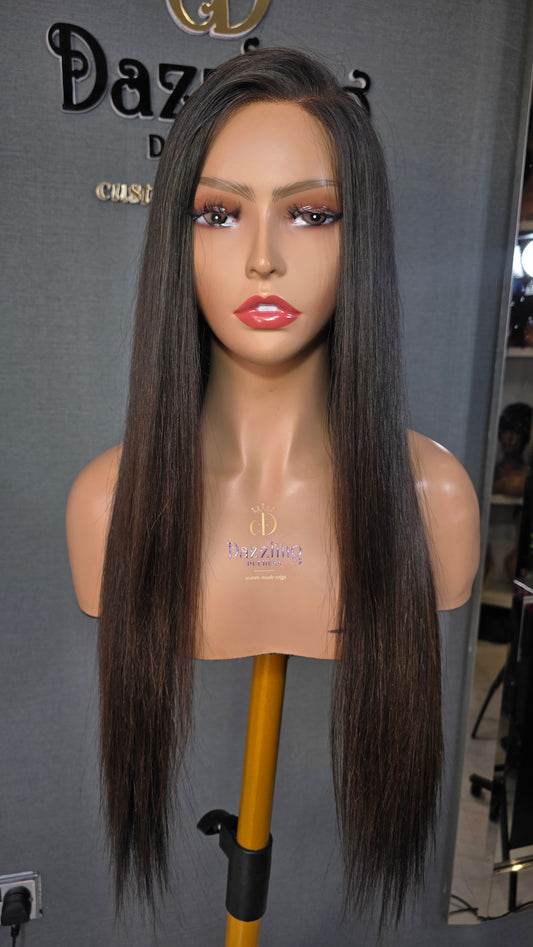 Lilly 20" (Single Donor Raw Hair) Brown tip