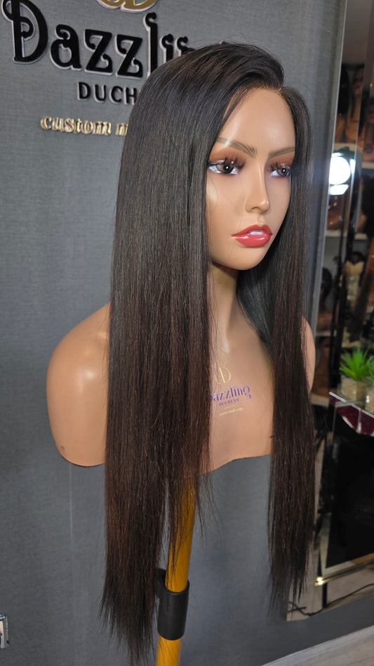 Lilly 20" (Single Donor Raw Hair) Brown tip