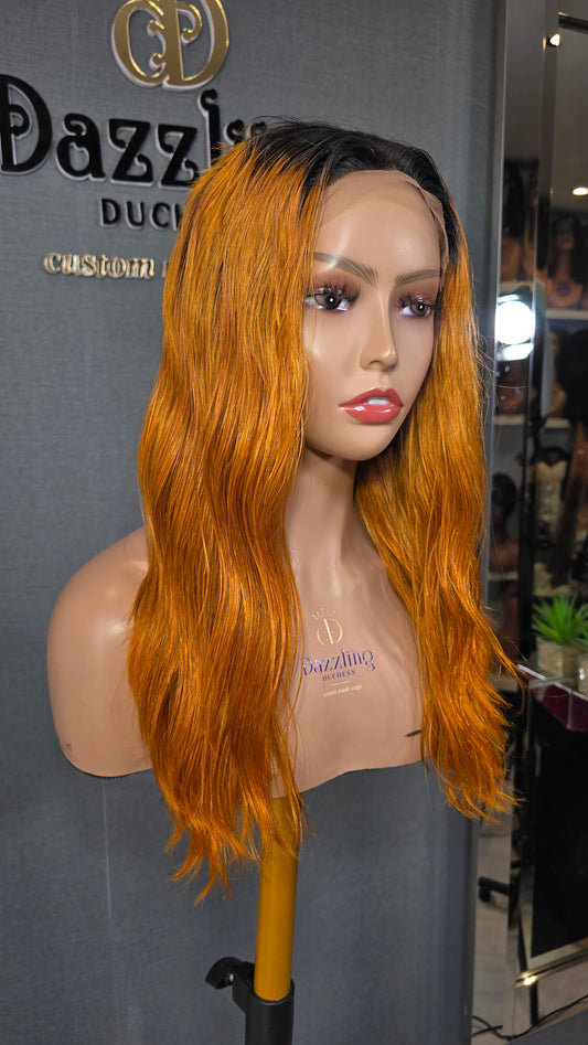 Lina 14" Raw Vietnamese hair Col: dark orange
