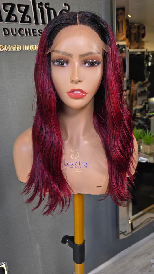 Lina 14" Raw Vietnamese hair Col: Burgundy
