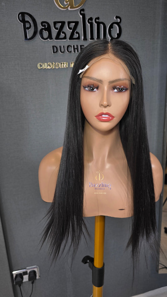 Lilly 16" (Single Donor Raw Hair) Natural black
