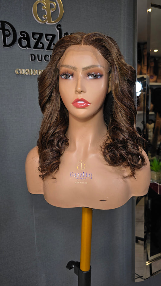 Lina 12" Raw Vietnamese hair Col: chestnut brown