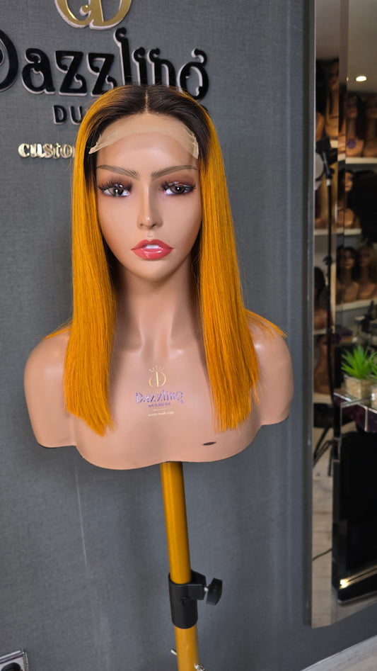 Kaycee 14" Vietnamese raw human hair Col: dark orange