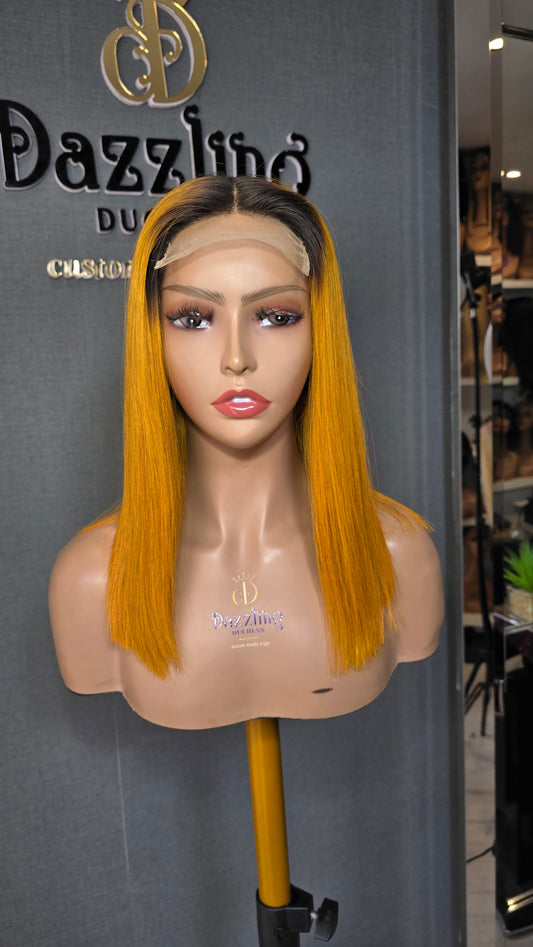 Kaycee 14" Vietnamese raw human hair Col: dark orange