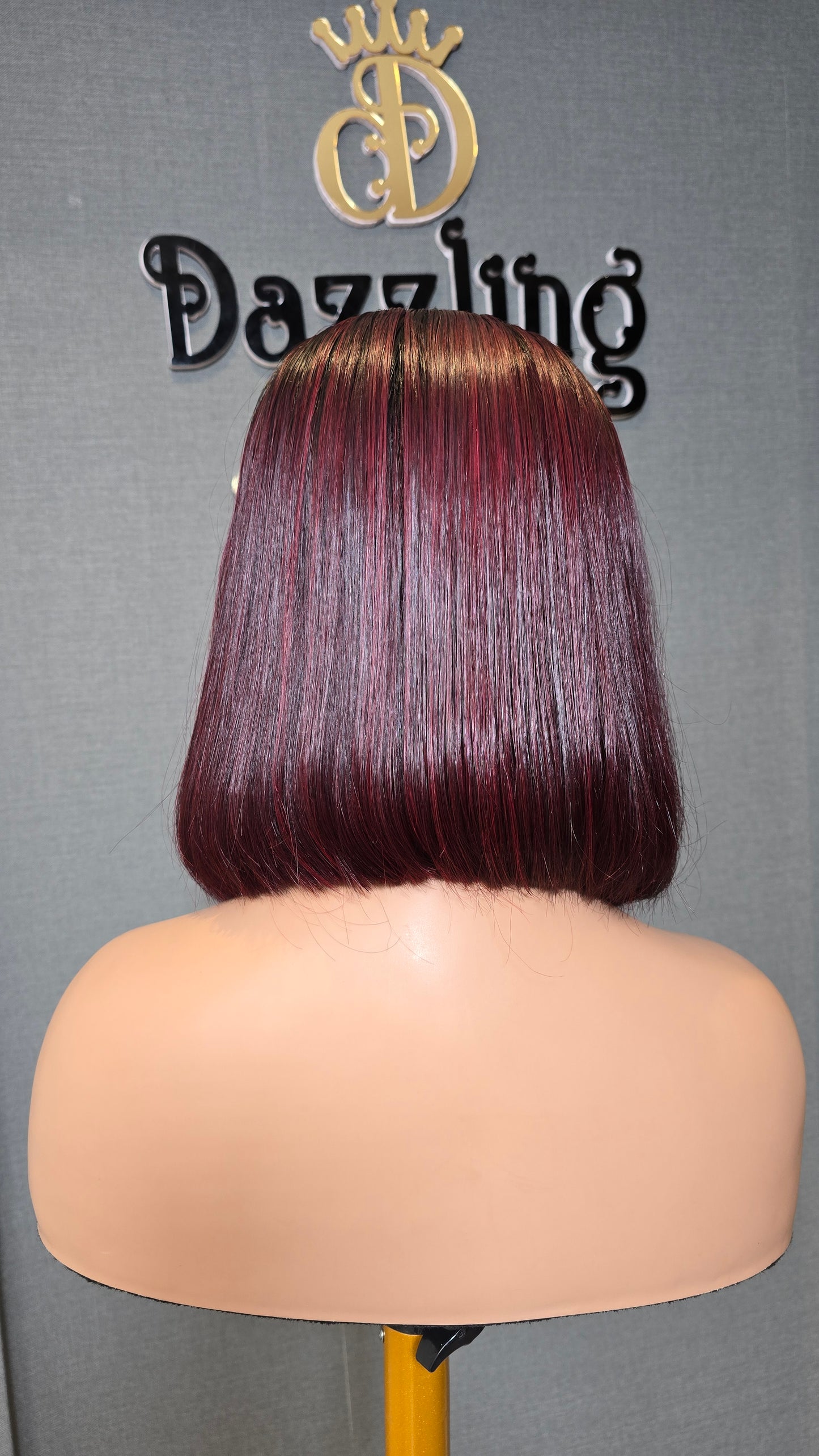 Kaycee 10" Vietnamese raw Human Hair Col: Dark burgundy
