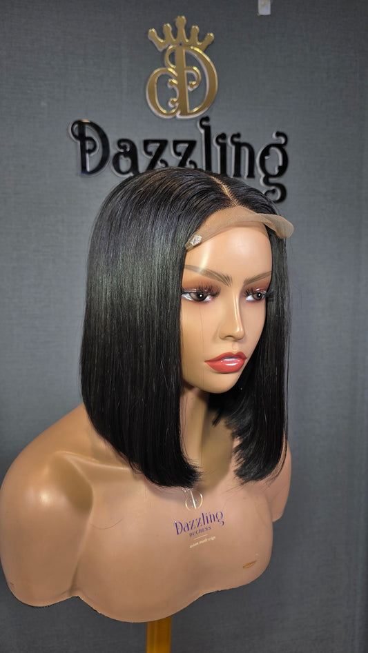 Kaycee 10" Vietnamese Raw human hair Col: Natural black