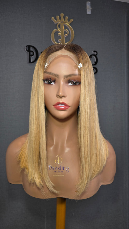 Kaycee 14" Vietnamese Raw Human hair Col: Ib/613 (blonde)