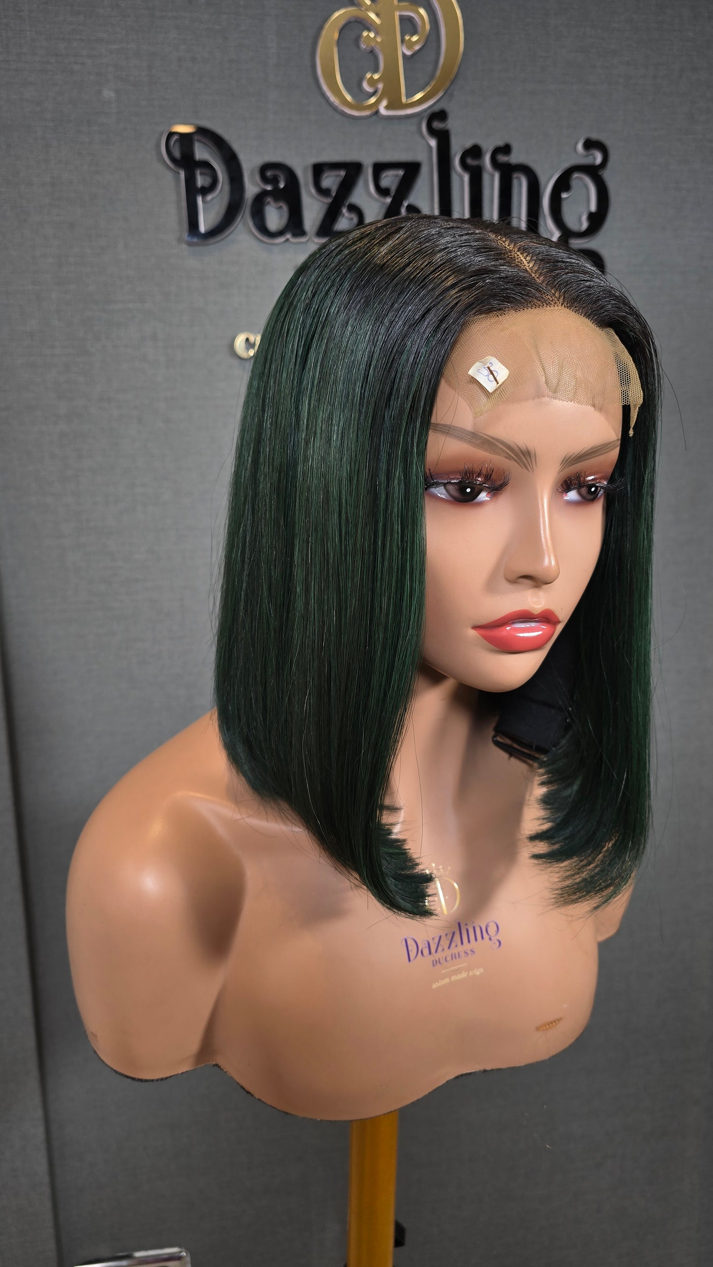 Kaycee 10" Vietnamese raw human hair Col: Bottle green