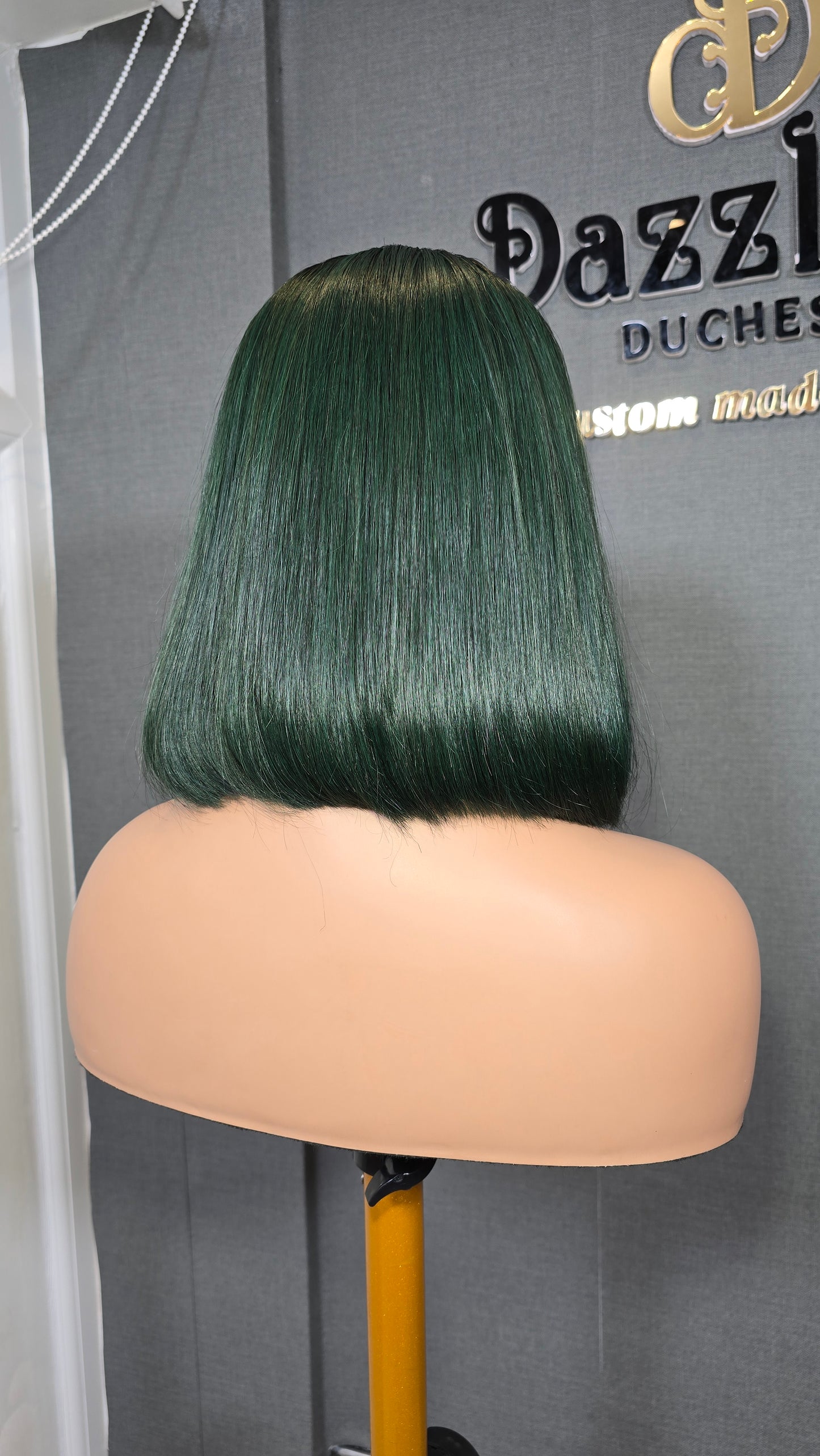 Kaycee 10" Vietnamese raw human hair Col: Bottle green