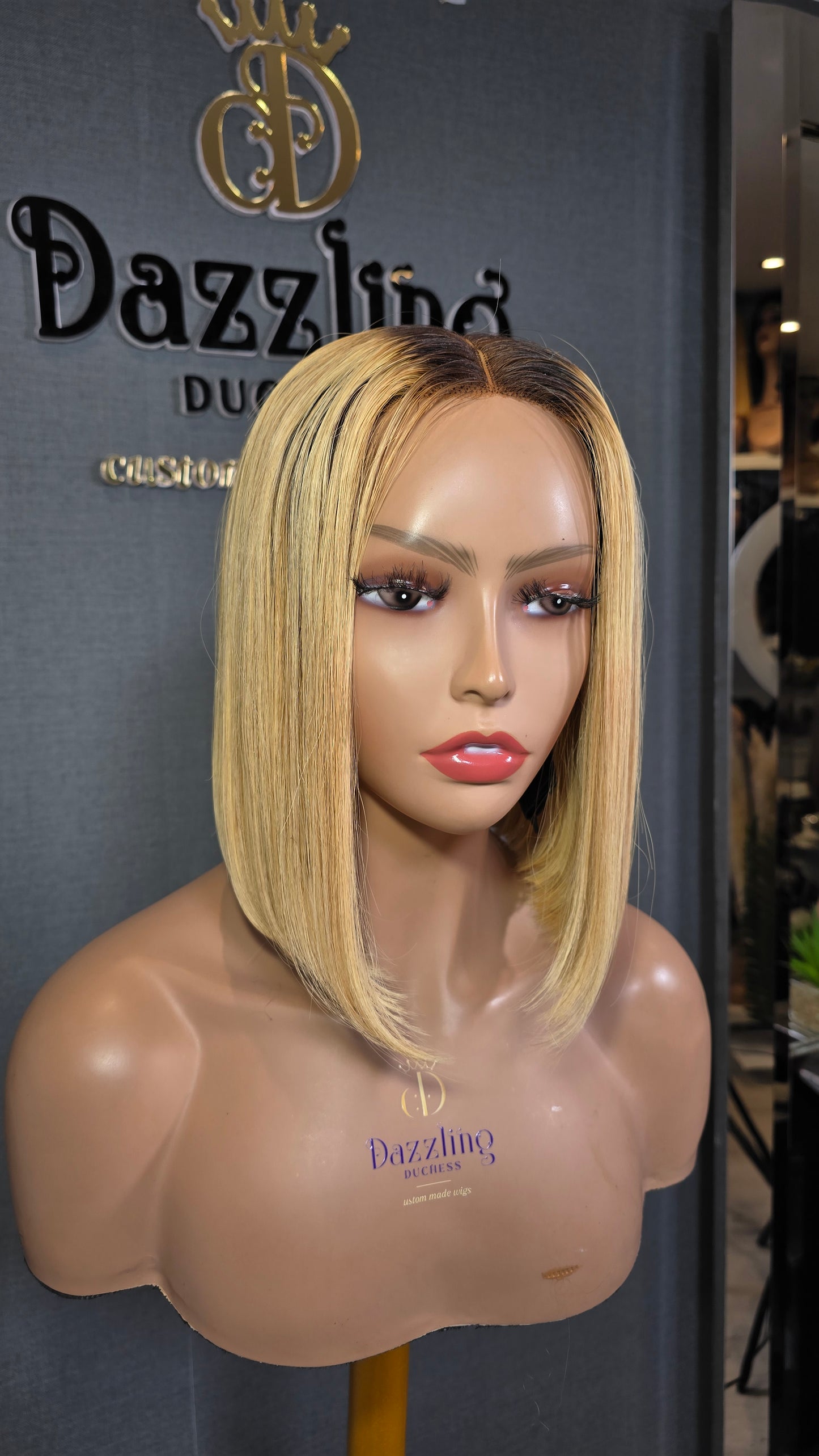 KAYCEE 10" Vietnamese raw human hair Col: 1b/613(blonde)