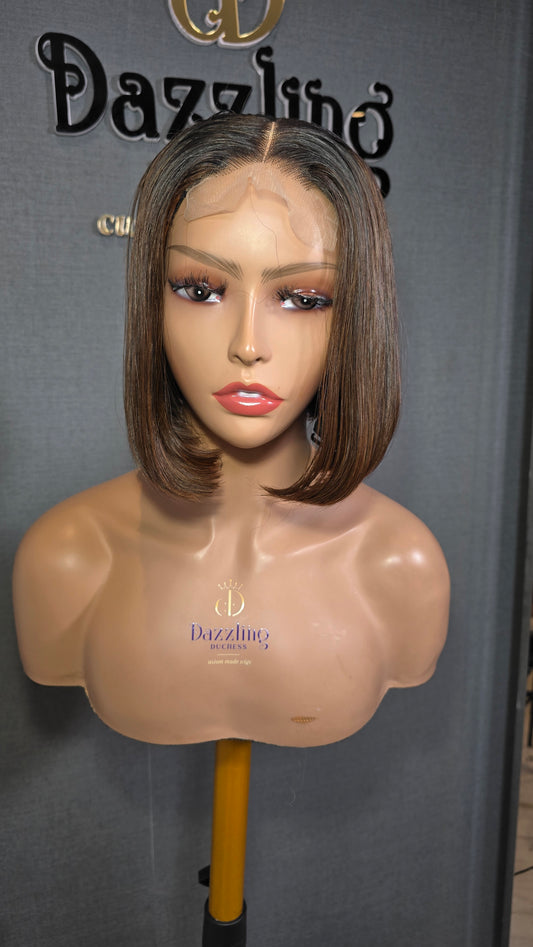 Kaycee 8" Vietnamese Raw human hair Col: Chestnut brown