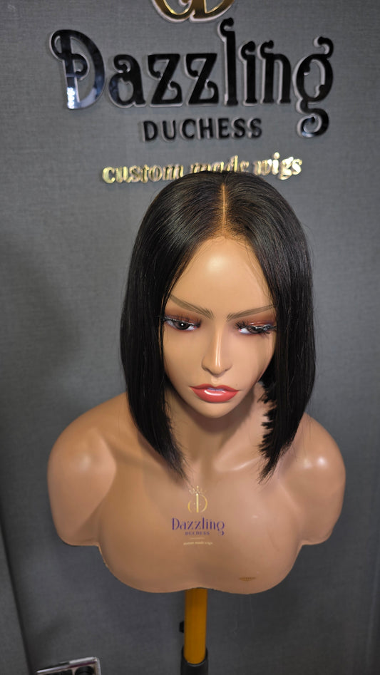 Kaycee 8" Vietnamese Raw human hair Col: Natural black