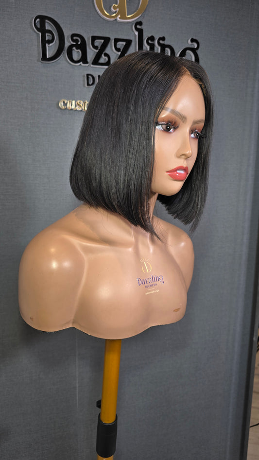 Kaycee 8" Vietnamese Raw human hair Col: Natural black