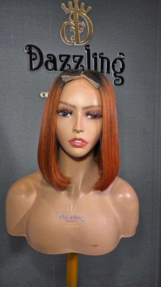 Kaycee 10" Vietnamese Raw human hair Col: 1b/copper