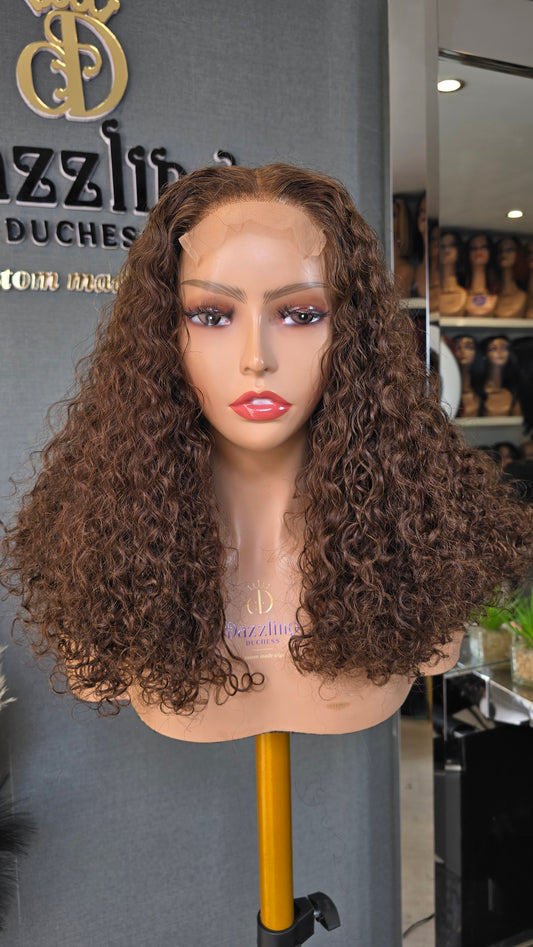 Leticia 14" Raw Virgin human hair Col: Chestnut brown