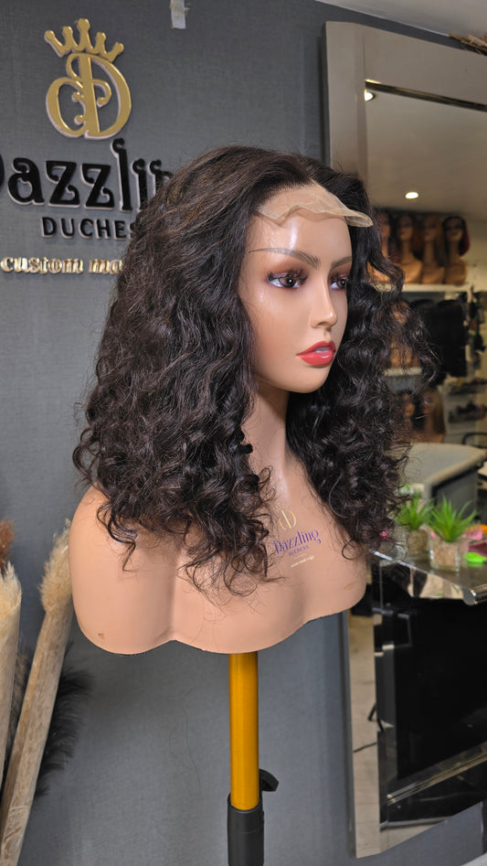 LUCIANA 12"  Raw Virgin Human Hair Col: Natural black