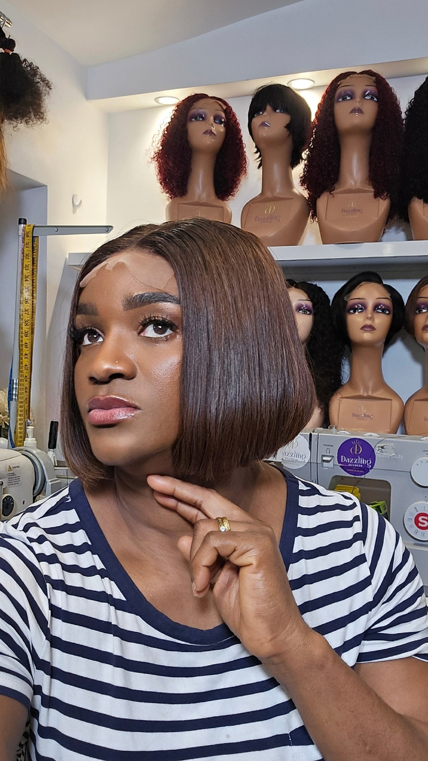 Kaycee 8" Vietnamese Raw human hair Col: Chestnut brown