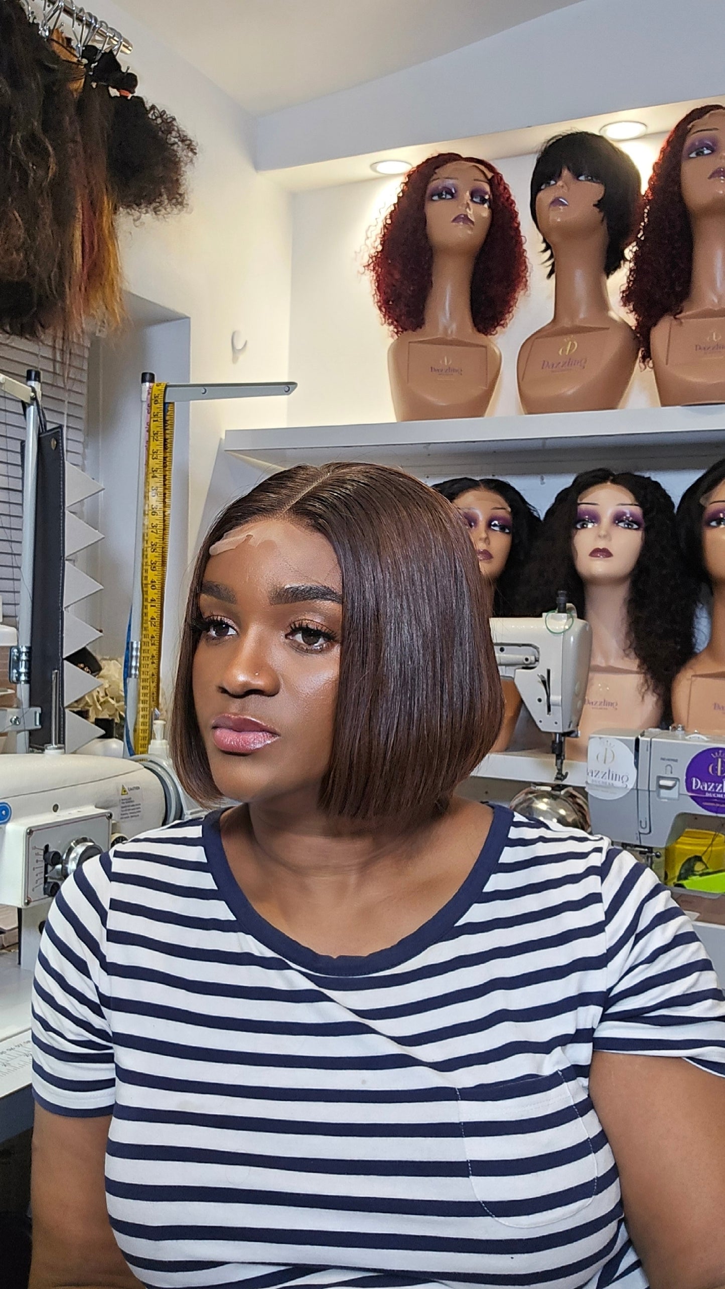 Kaycee 8" Vietnamese Raw human hair Col: Chestnut brown