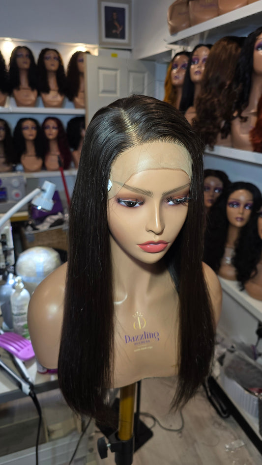 Lilly 16" (Single Donor Raw Hair) Natural black